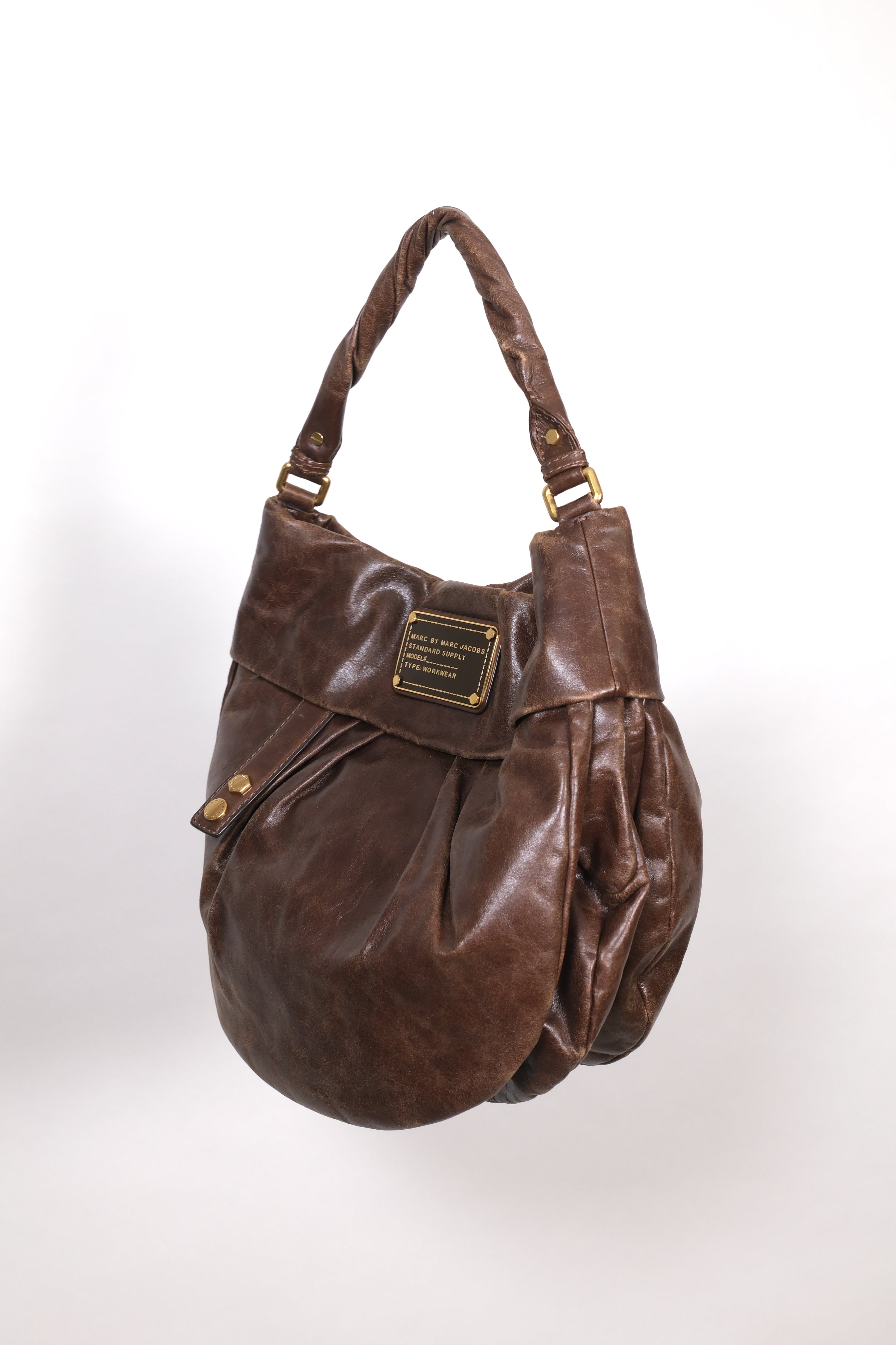 Marc Jacobs Brown Leather Hobo Bag