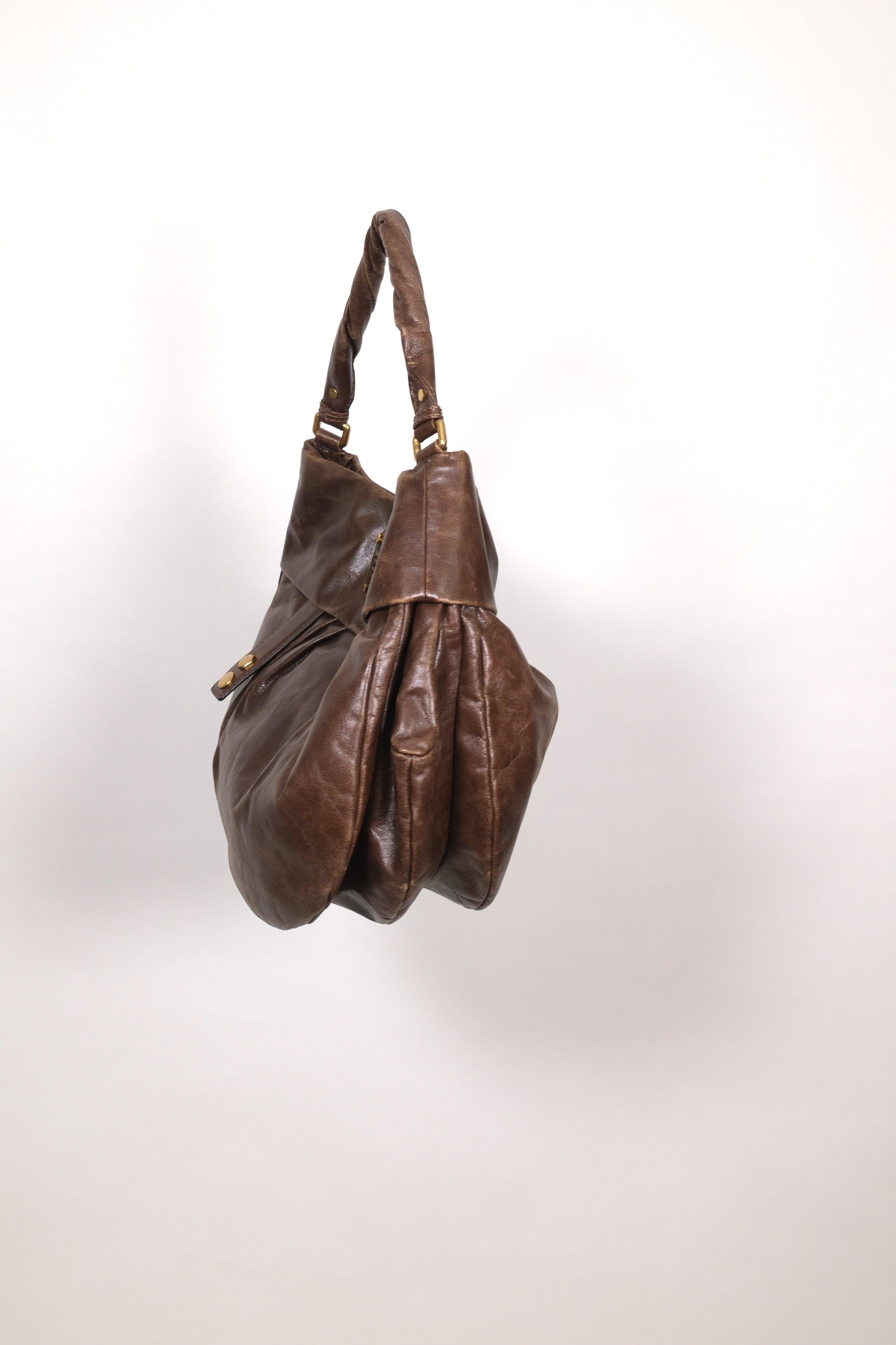 Marc Jacobs Brown Leather Hobo Bag