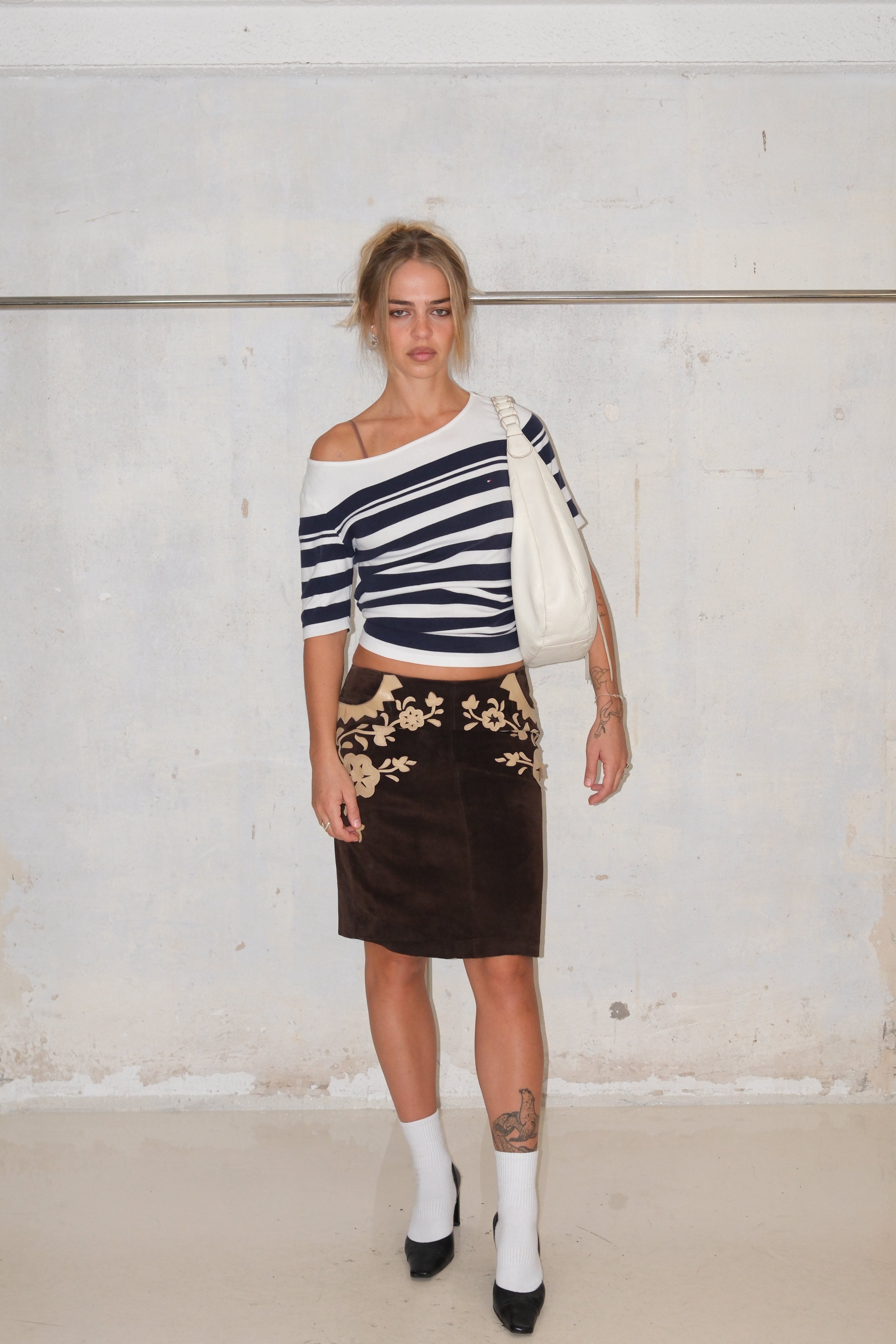TOMMY HILFIGER CROPPED WINTER STRIPE TOP