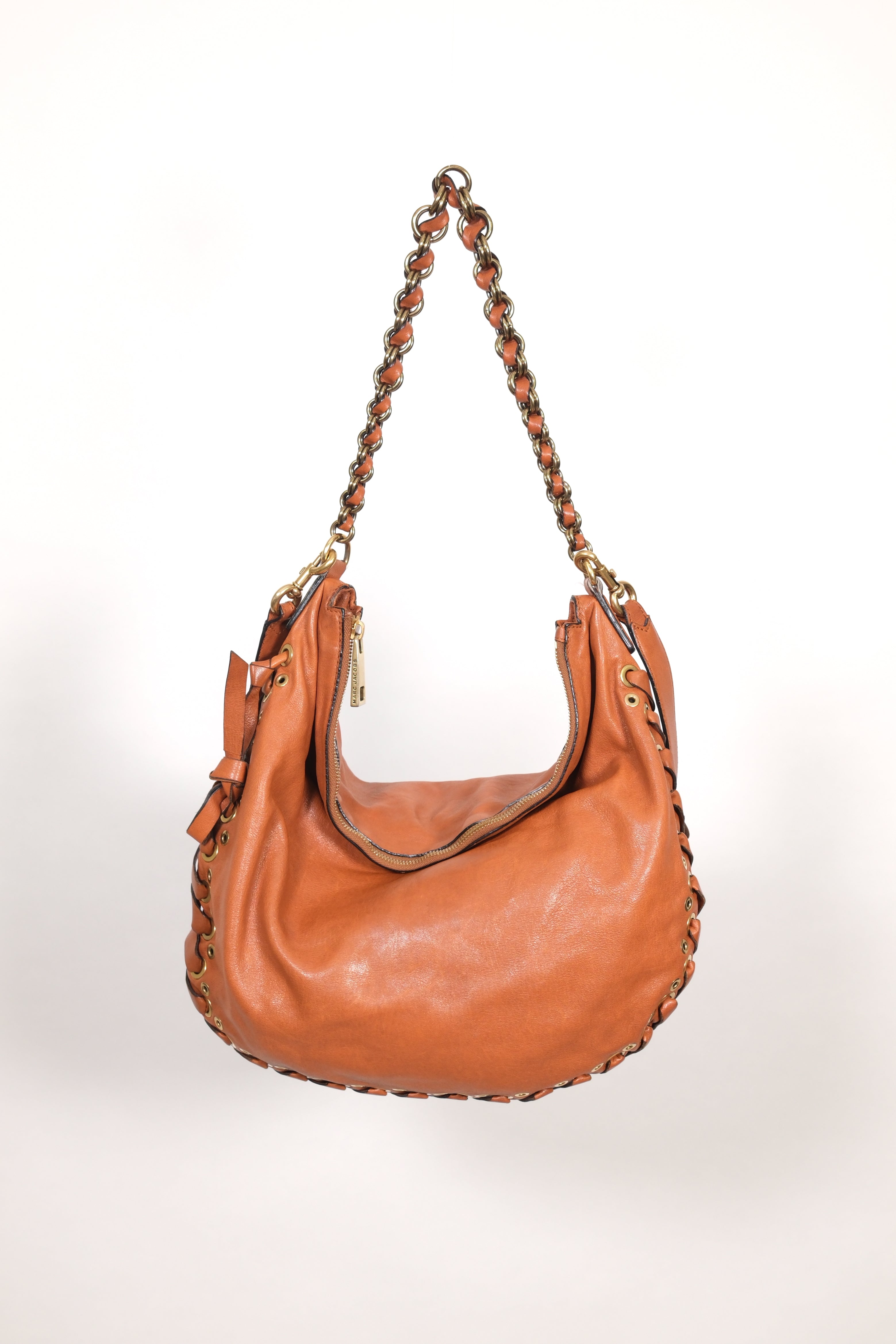 Marc Jacobs Brown Soft Leather Shoulder Bag with Slouchy Strap