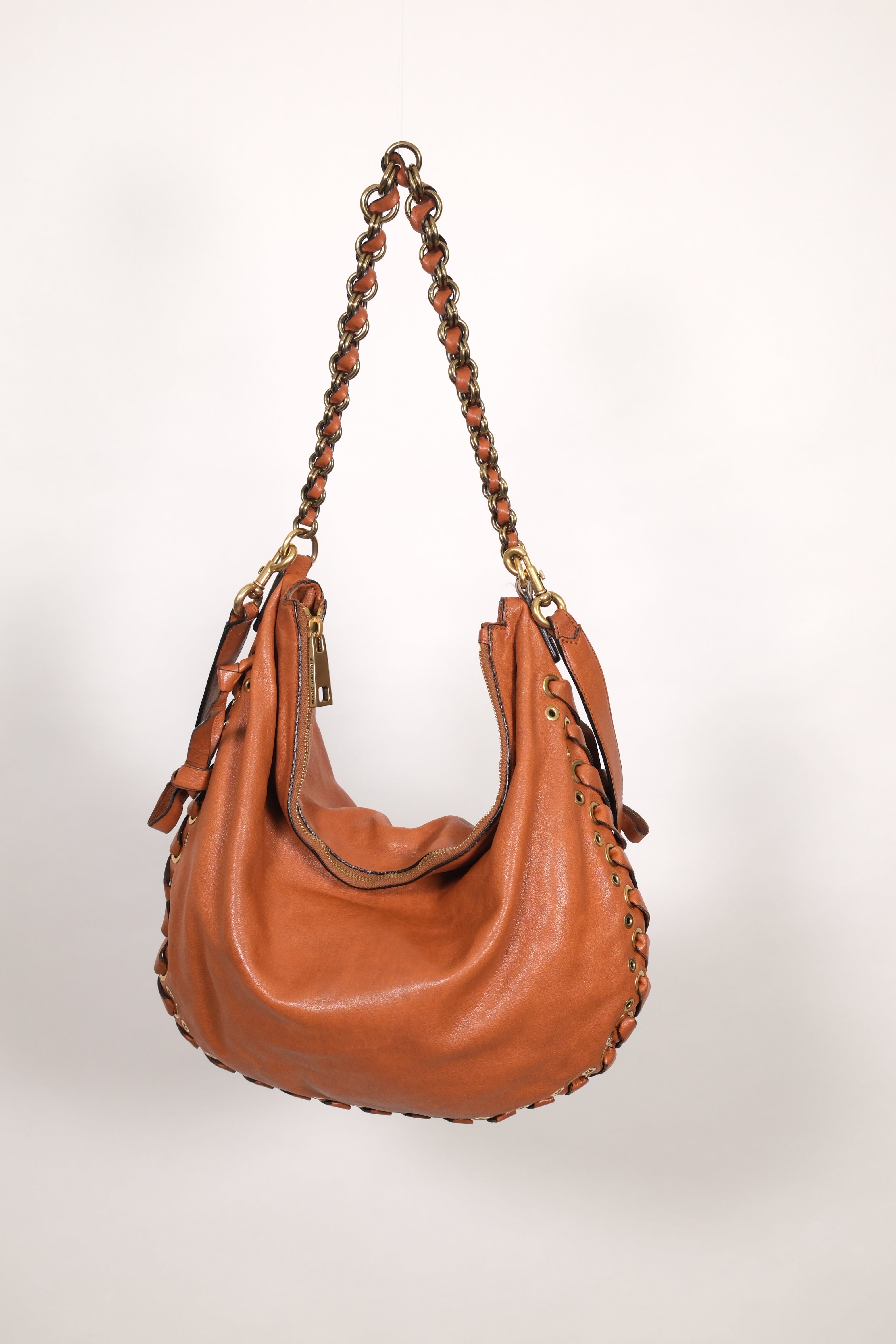 Marc Jacobs Brown Soft Leather Shoulder Bag with Slouchy Strap