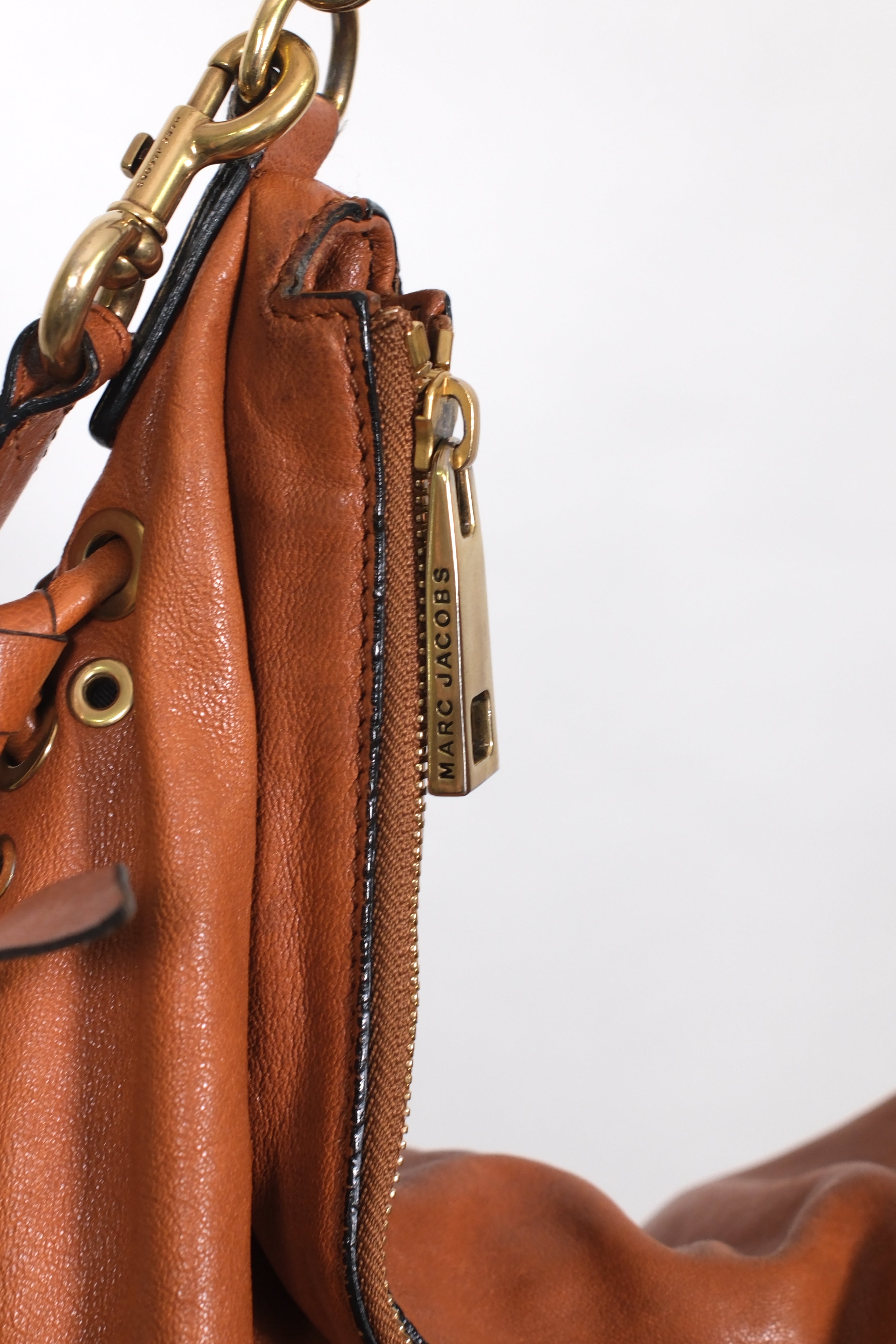 Marc Jacobs Brown Soft Leather Shoulder Bag with Slouchy Strap