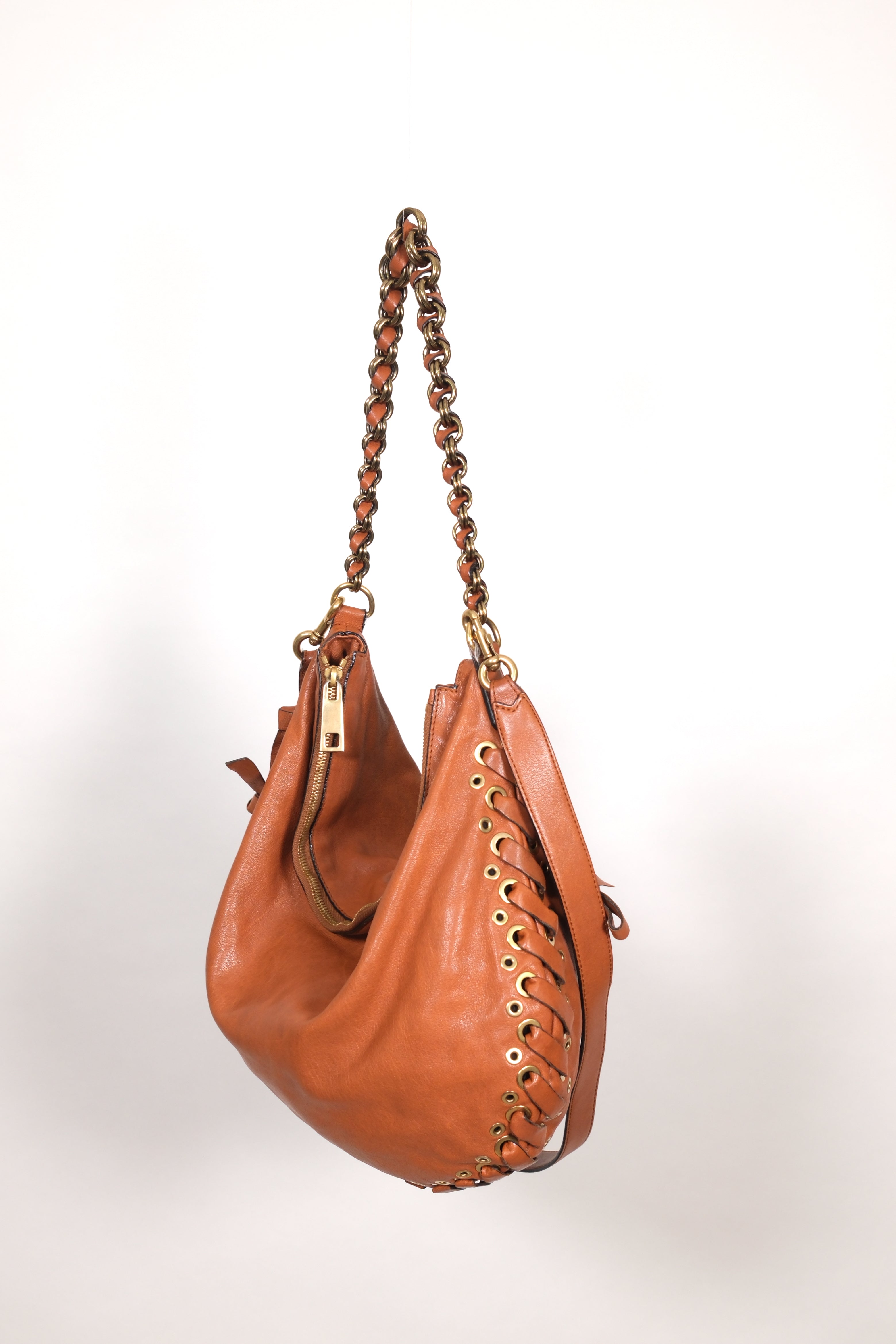 Marc Jacobs Brown Soft Leather Shoulder Bag with Slouchy Strap