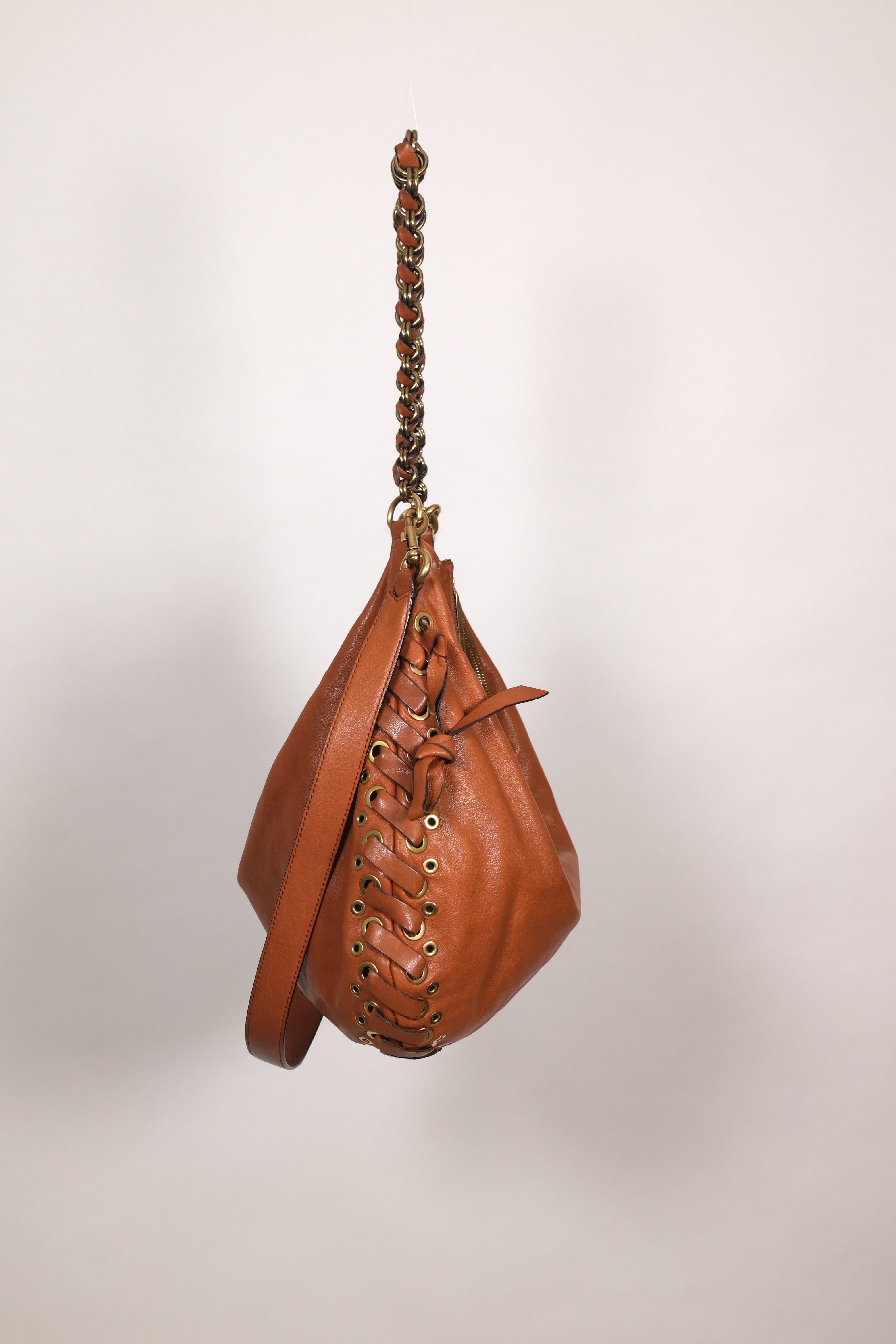Marc Jacobs Brown Soft Leather Shoulder Bag with Slouchy Strap