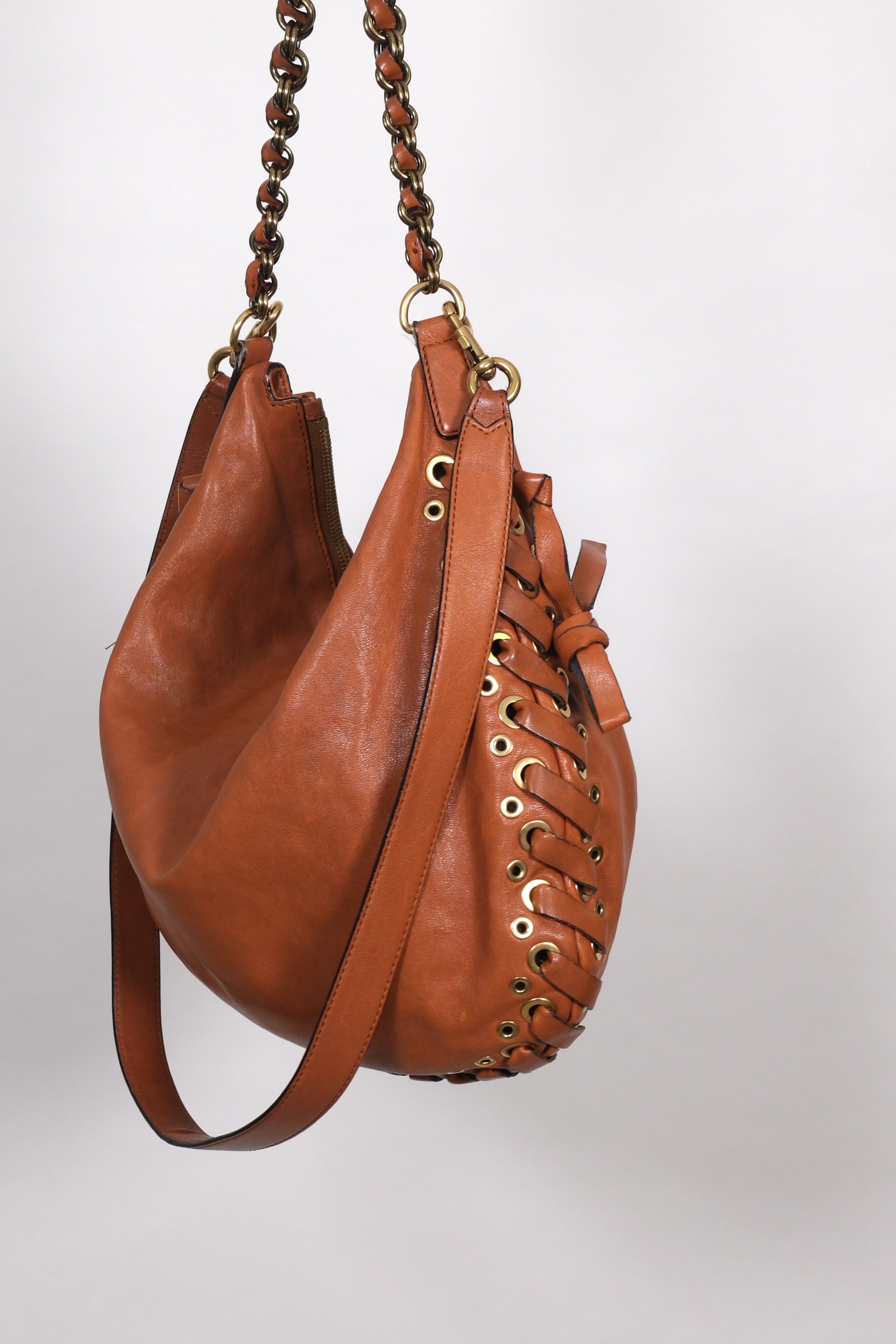Marc Jacobs Brown Soft Leather Shoulder Bag with Slouchy Strap