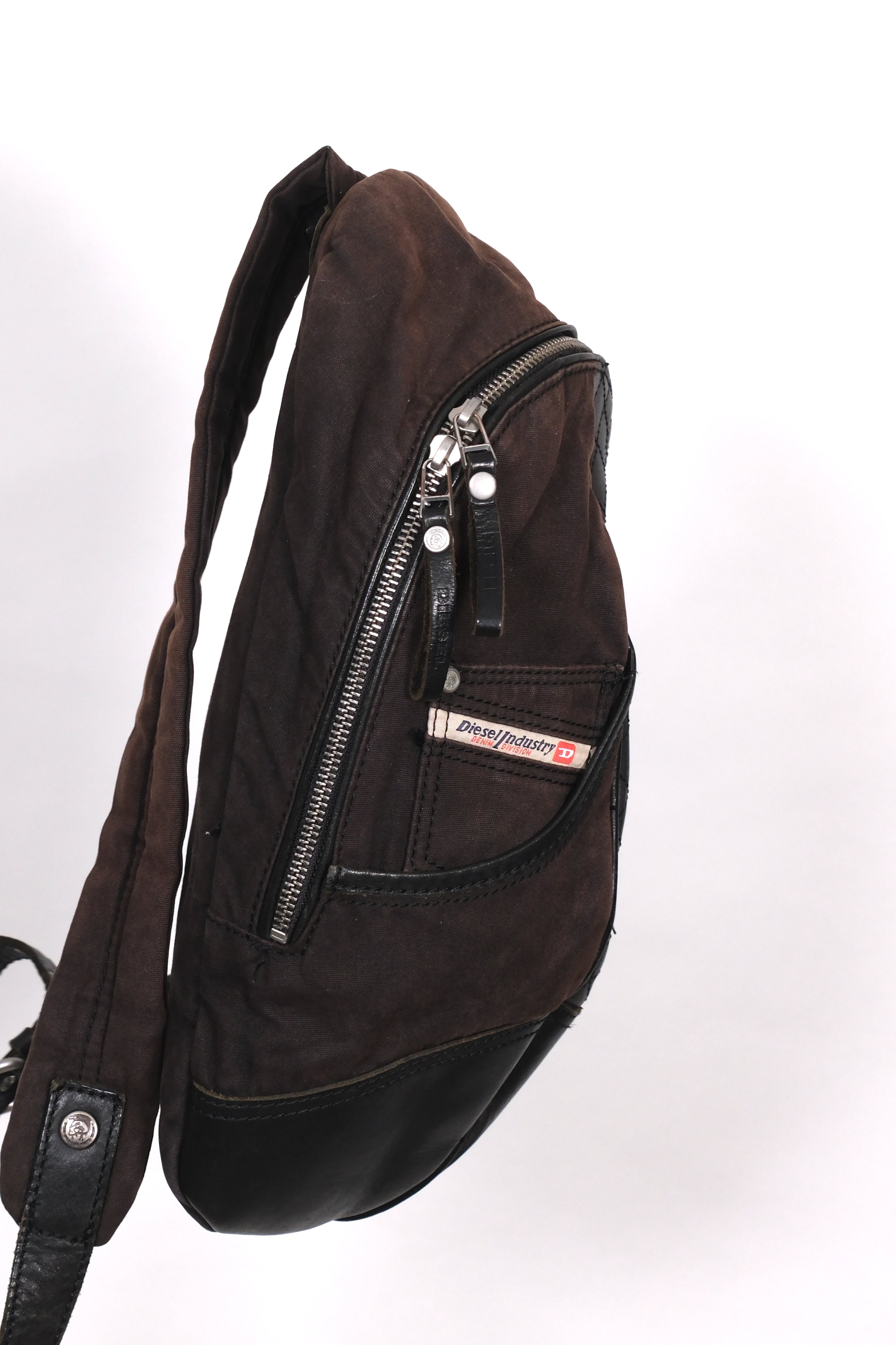 Diesel Brown Leather Crossbody Bag
