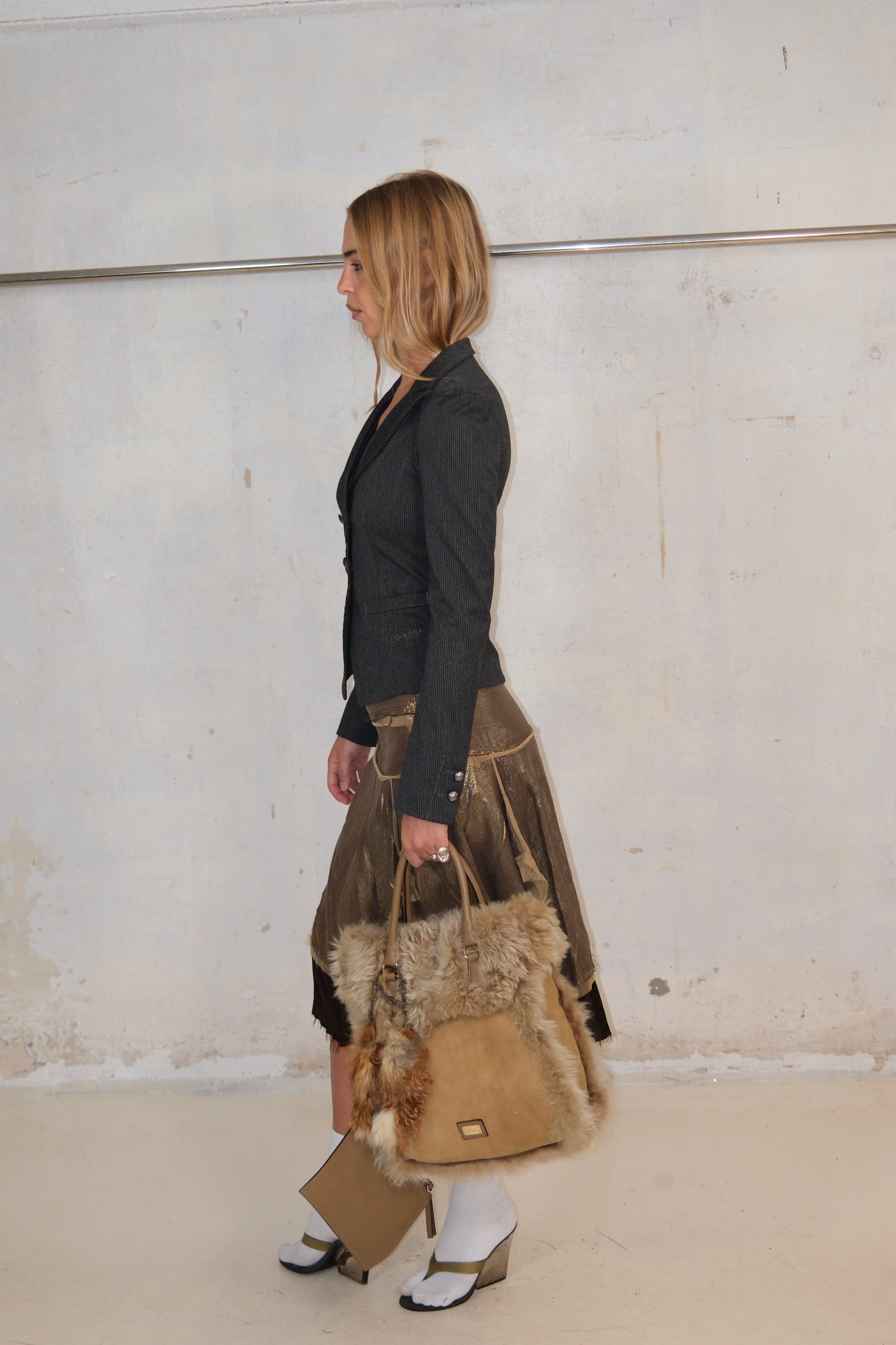 MISS SIXTY STRIPED TAILORED BLAZER