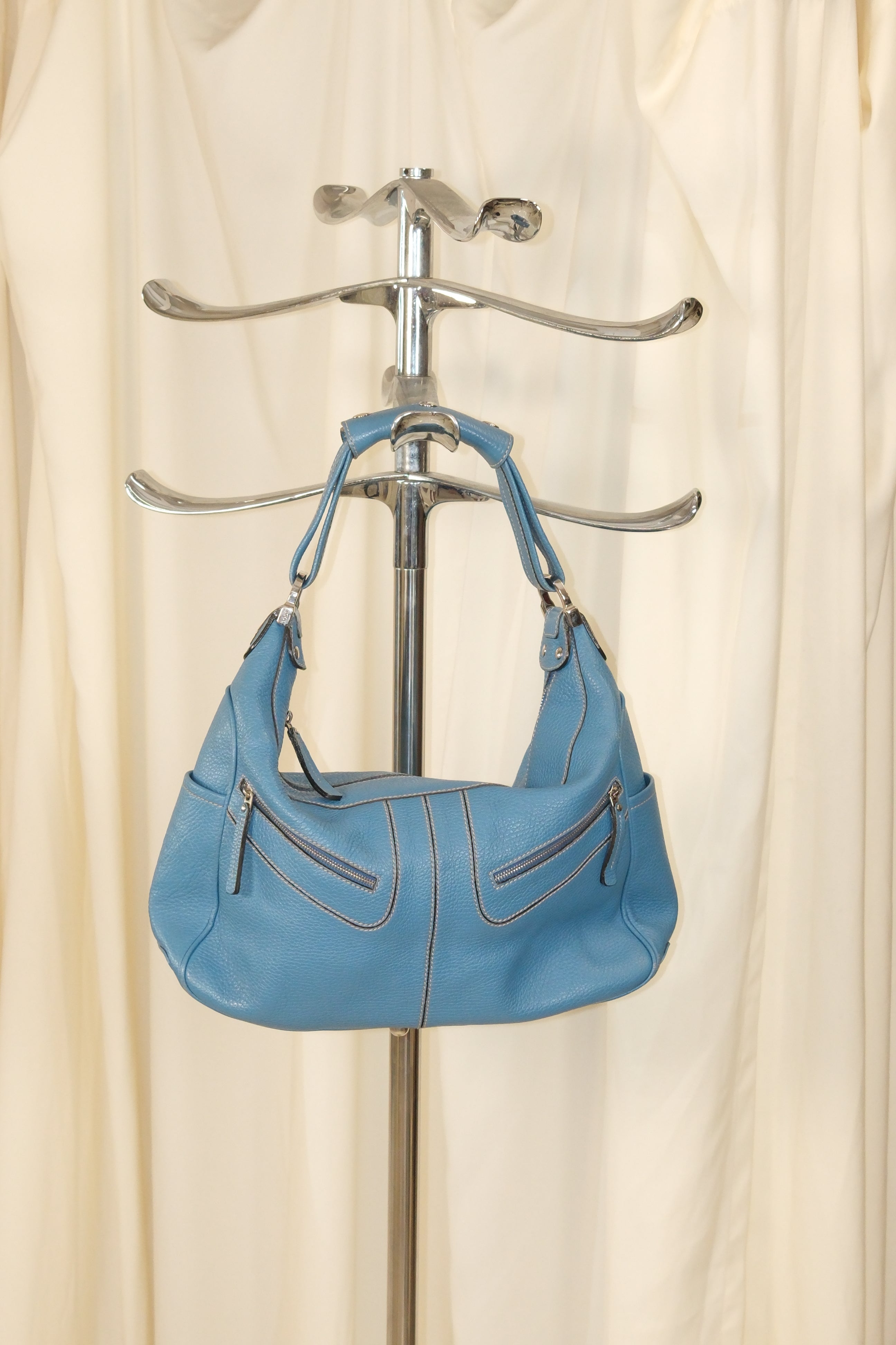 Tod’s Sporty Blue Leather Bag