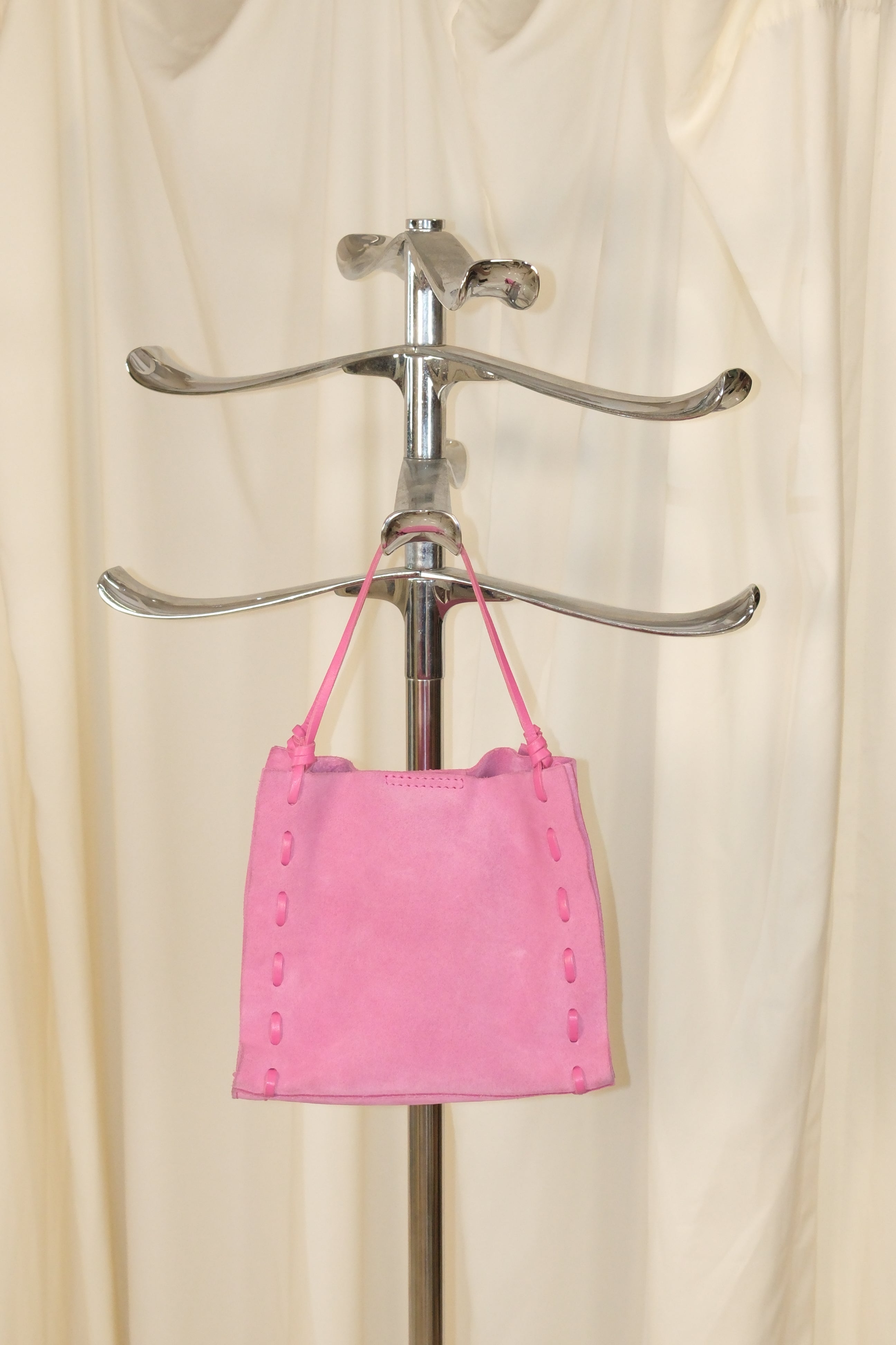 Coccinelle Bubblegum Pink Suede Bag
