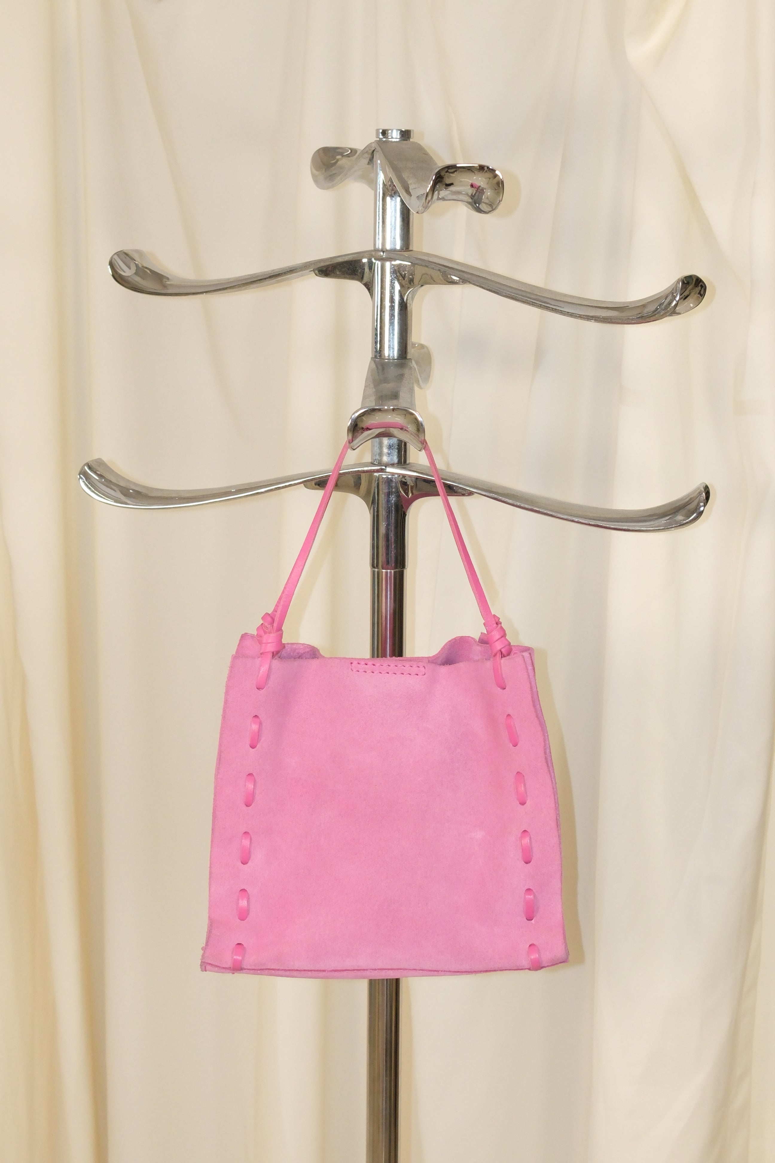 Coccinelle Bubblegum Pink Suede Bag