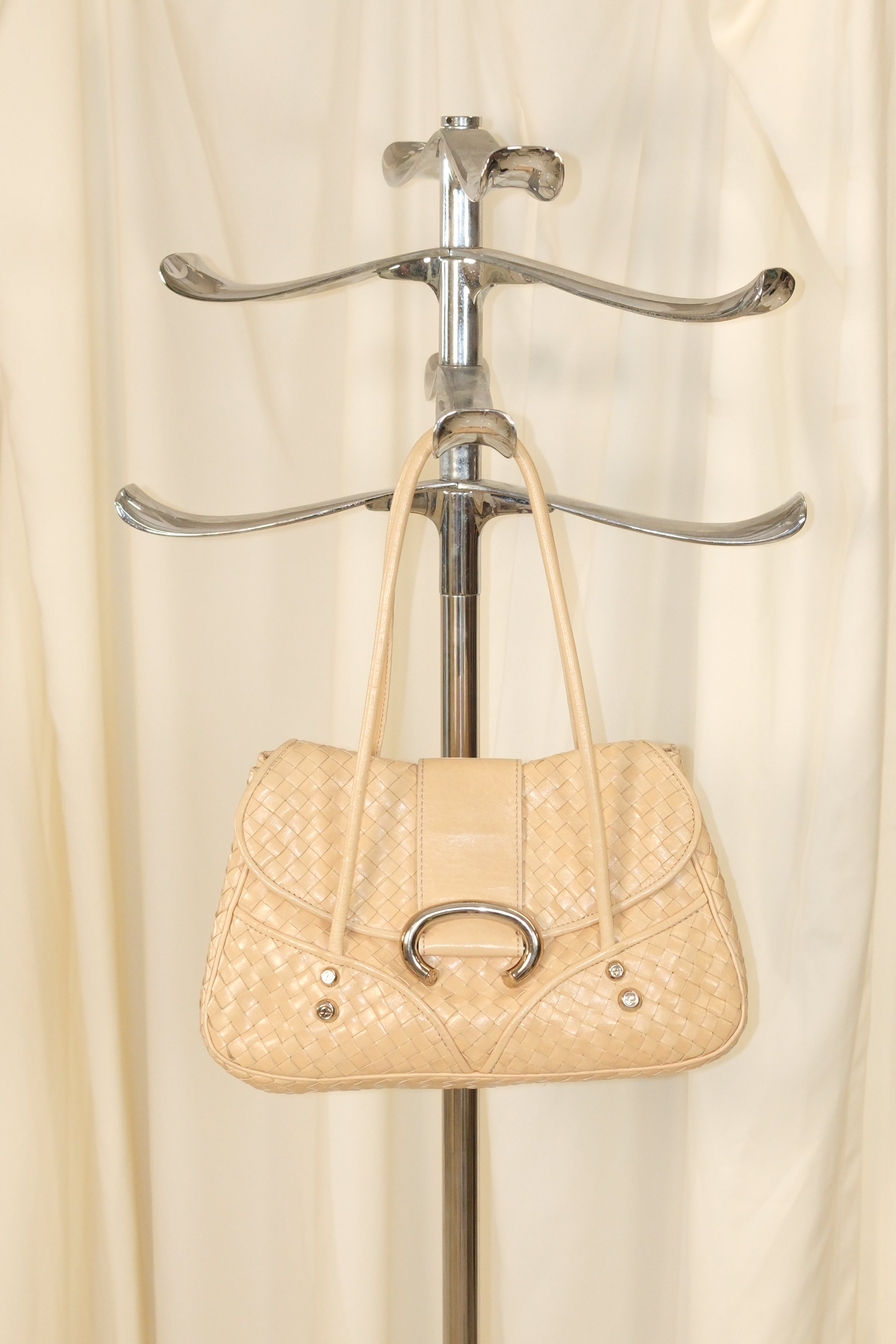 Francesco Biasia Woven Leather Butter Bag