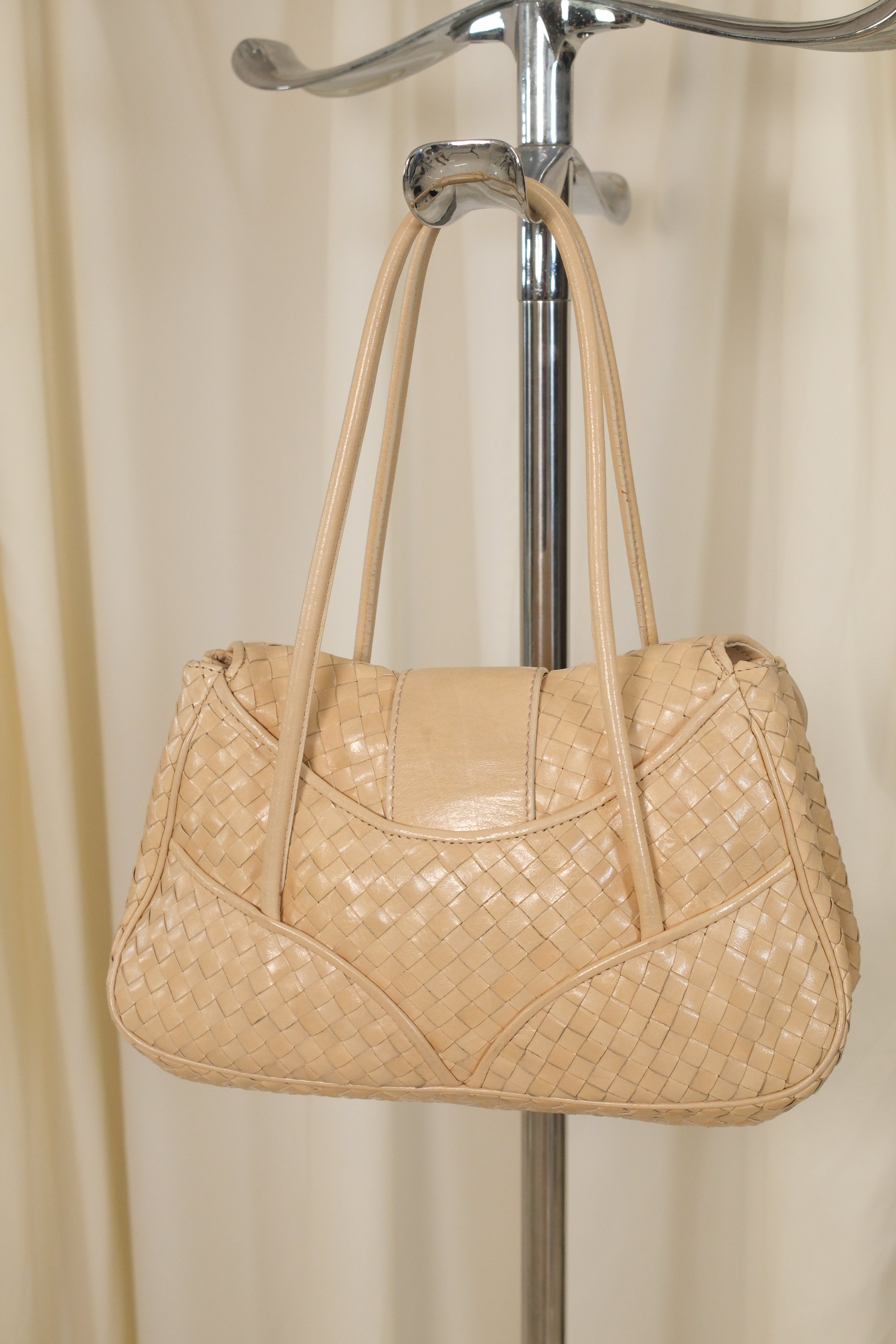 Francesco Biasia Woven Leather Butter Bag