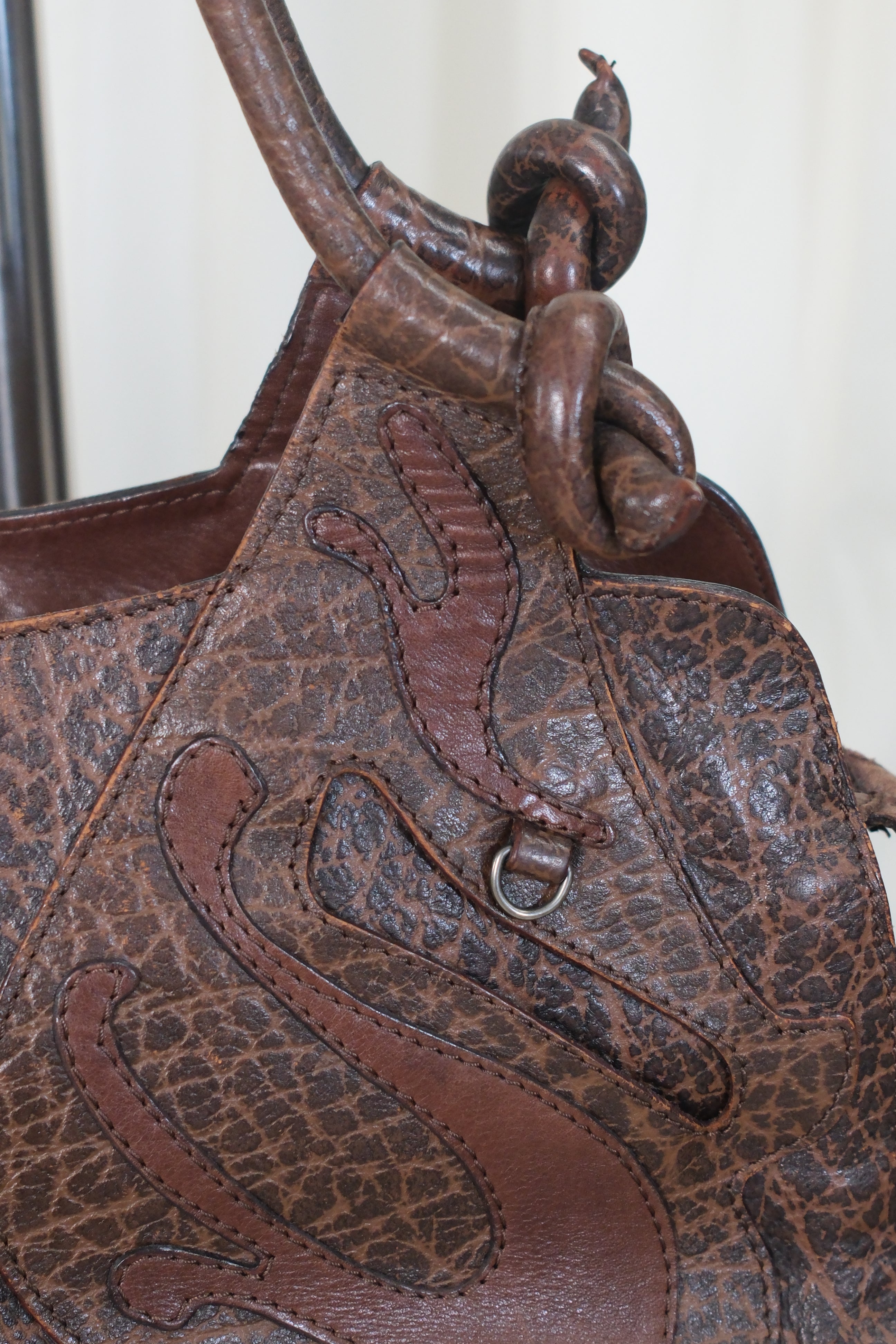SportMax Western-Style Bag in Brown with Decorative Details