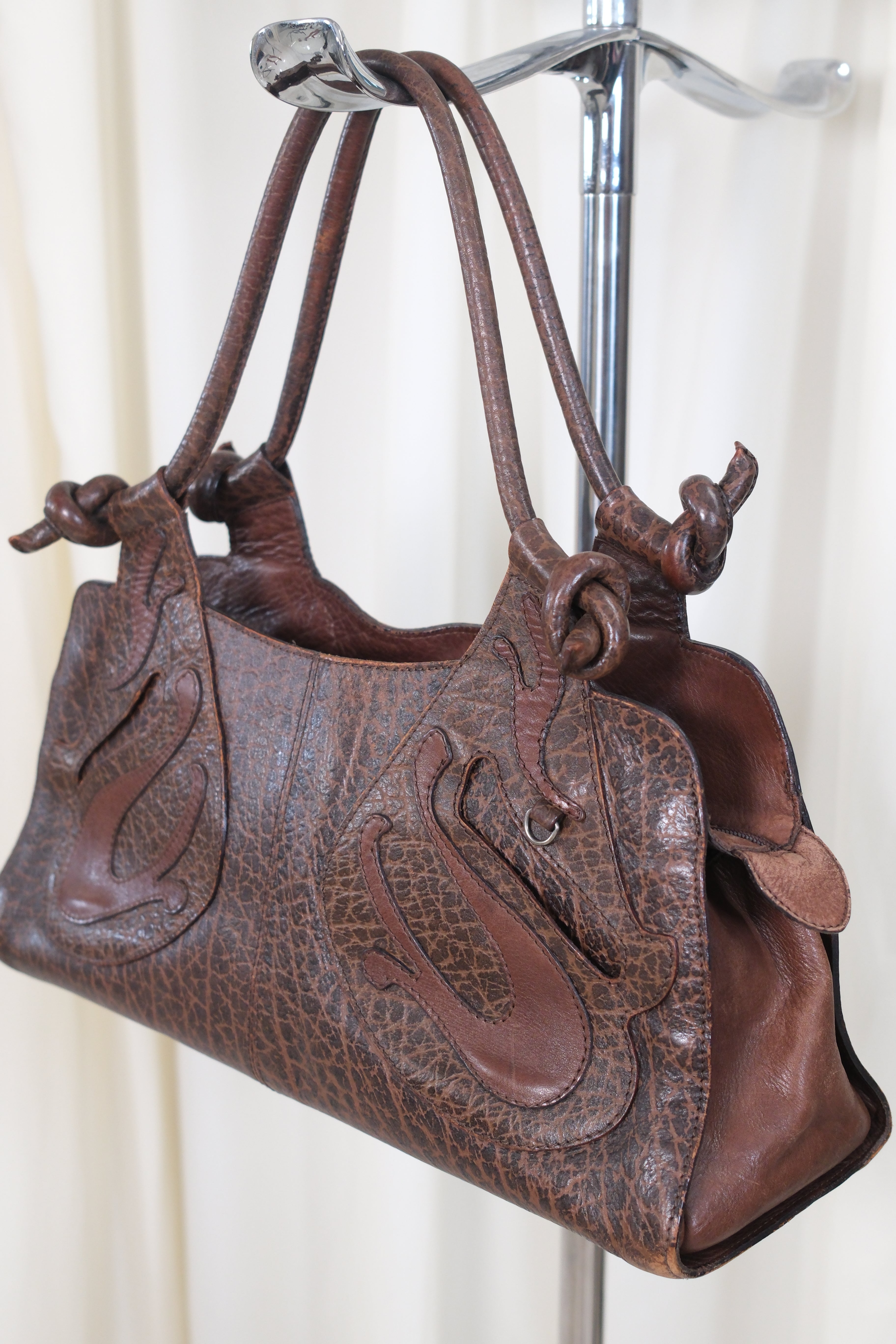SportMax Western-Style Bag in Brown with Decorative Details