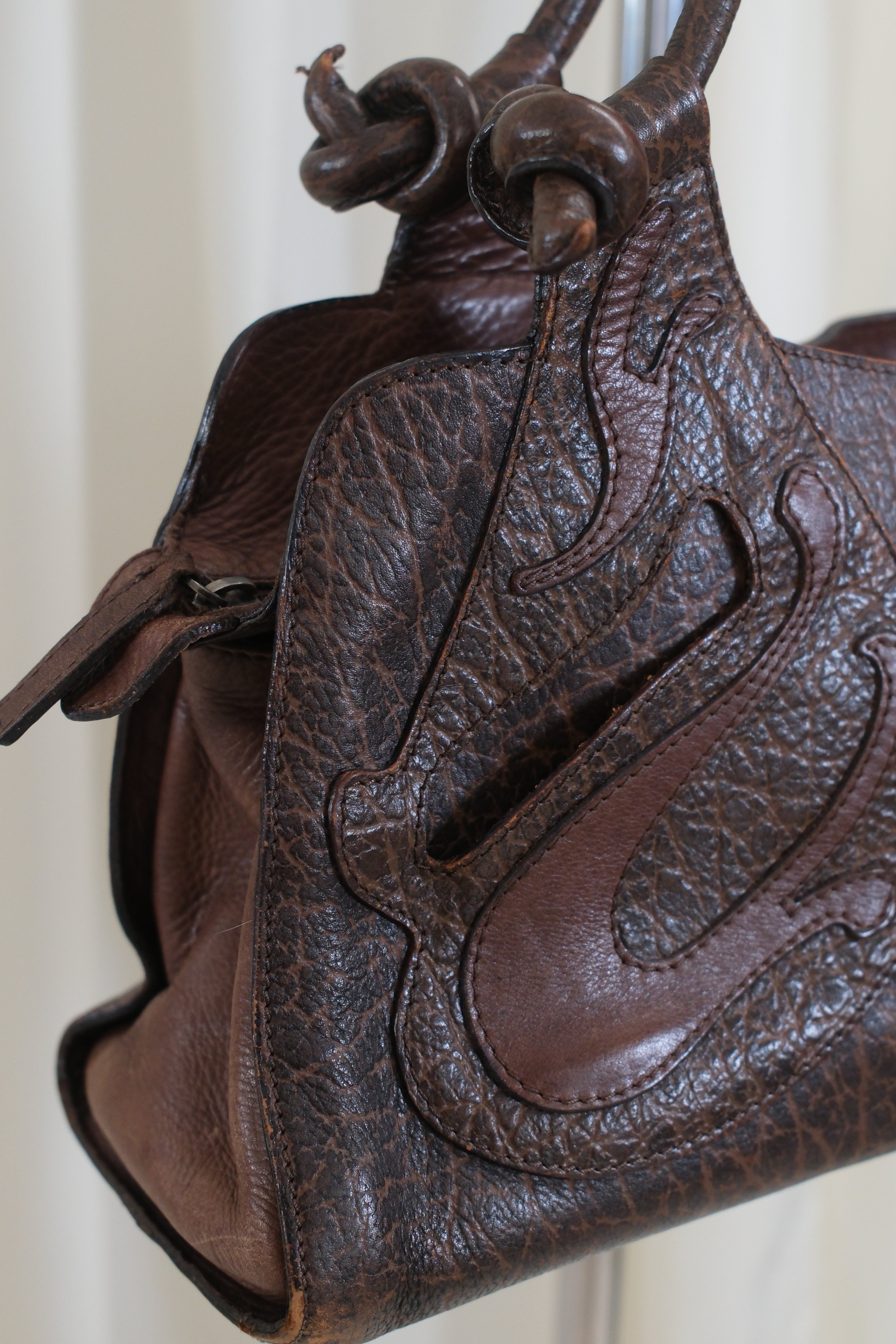 SportMax Western-Style Bag in Brown with Decorative Details