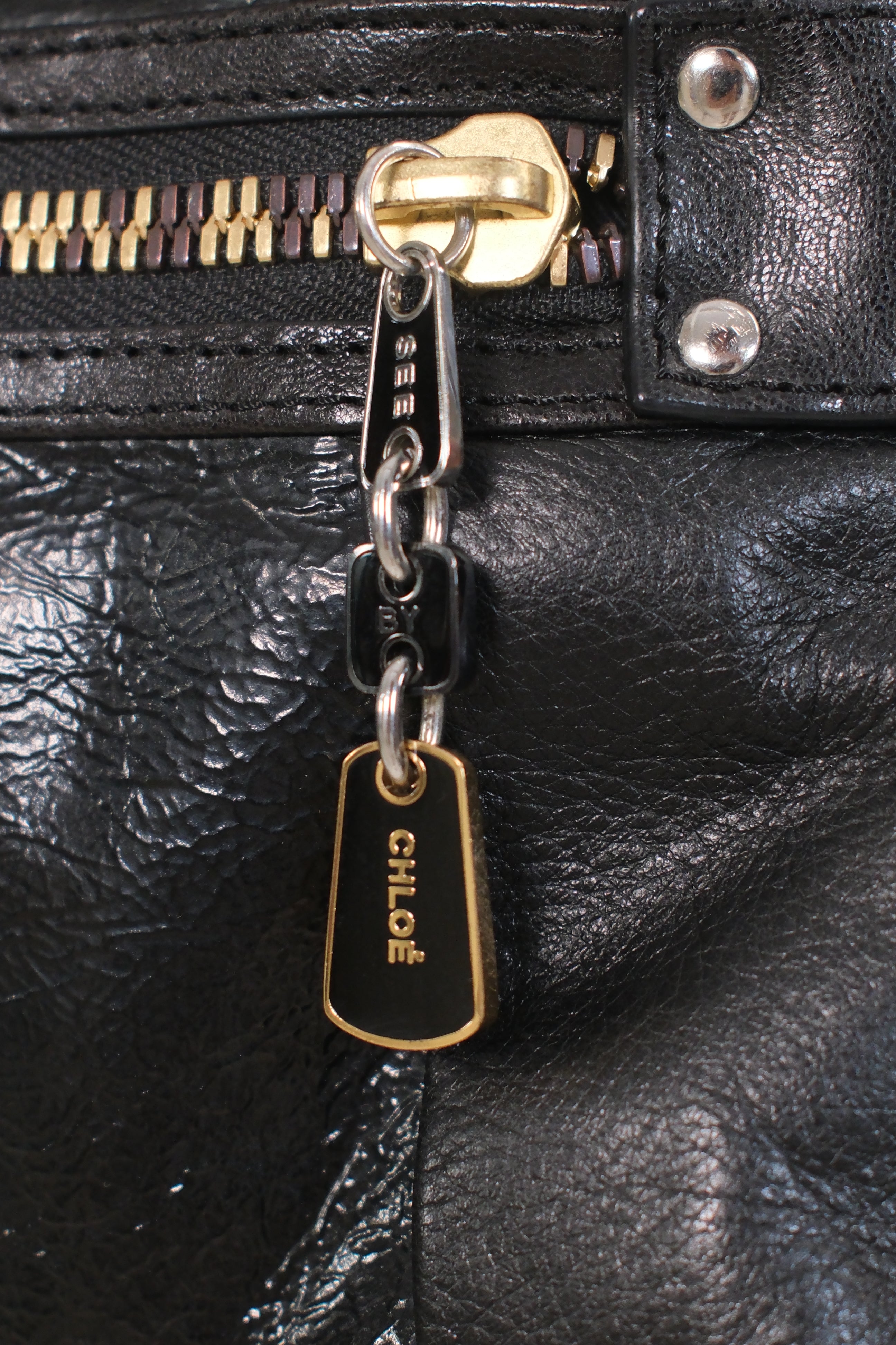See By Chloe Black Bag with Gold Details