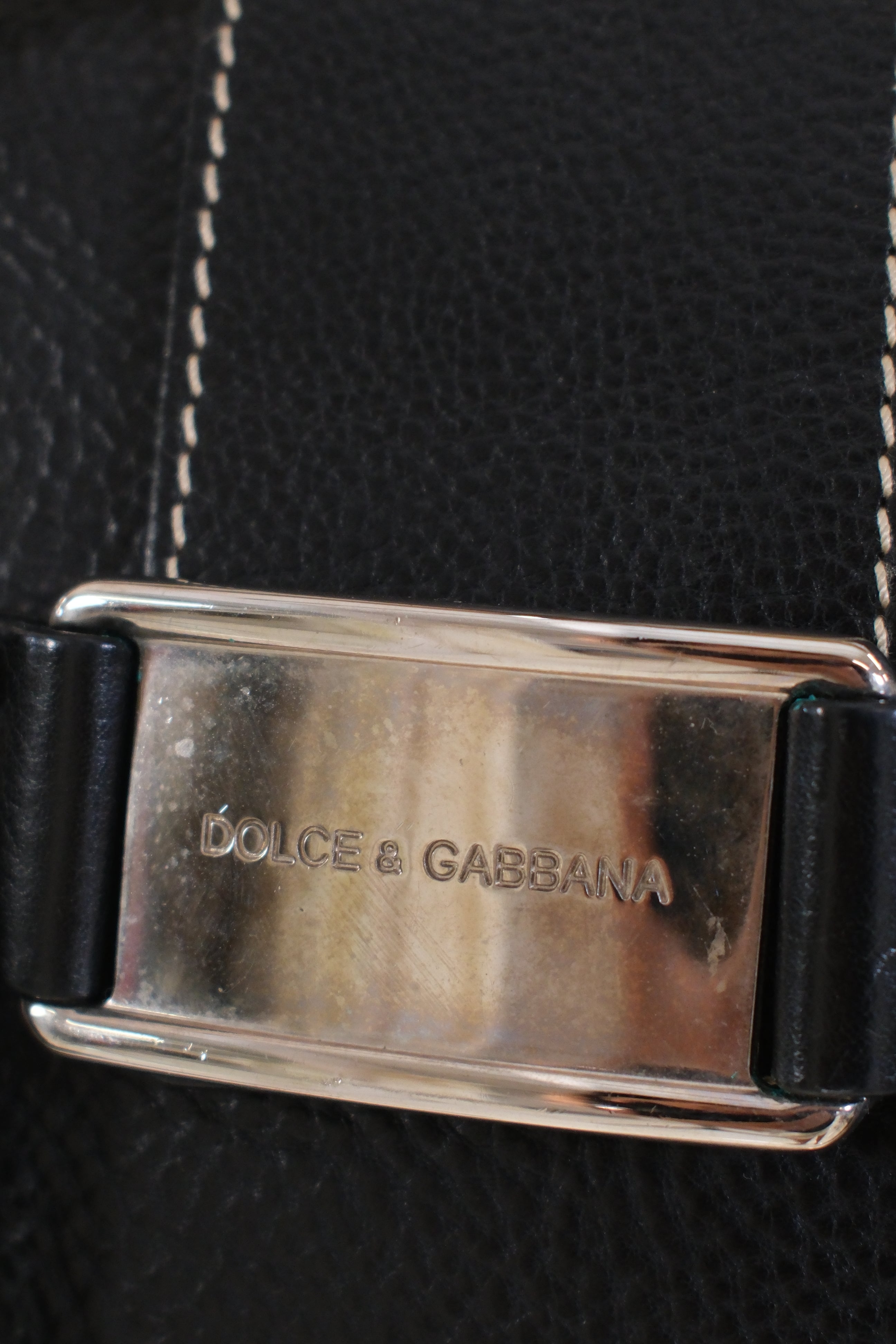 Dolce & Gabbana Leather Bag with Braided Handles