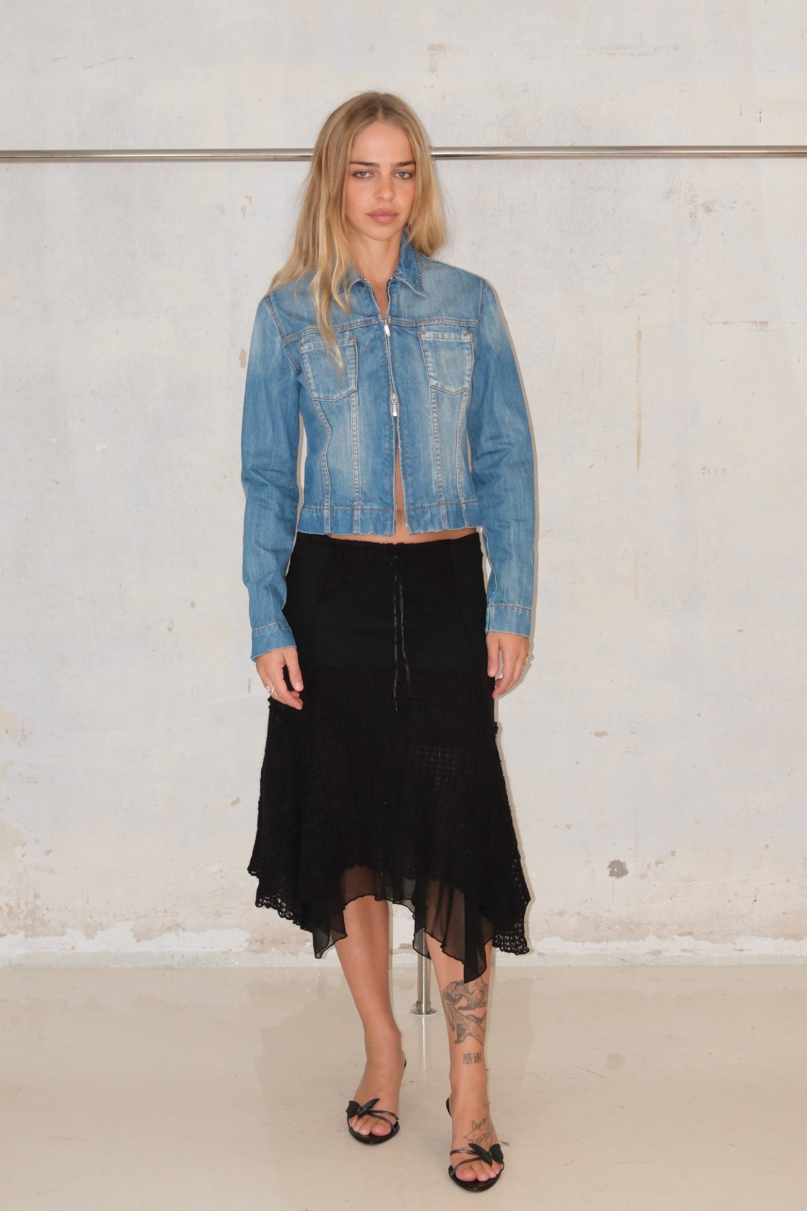 2 WAY ZIP DENIM CLASSIC JACKET