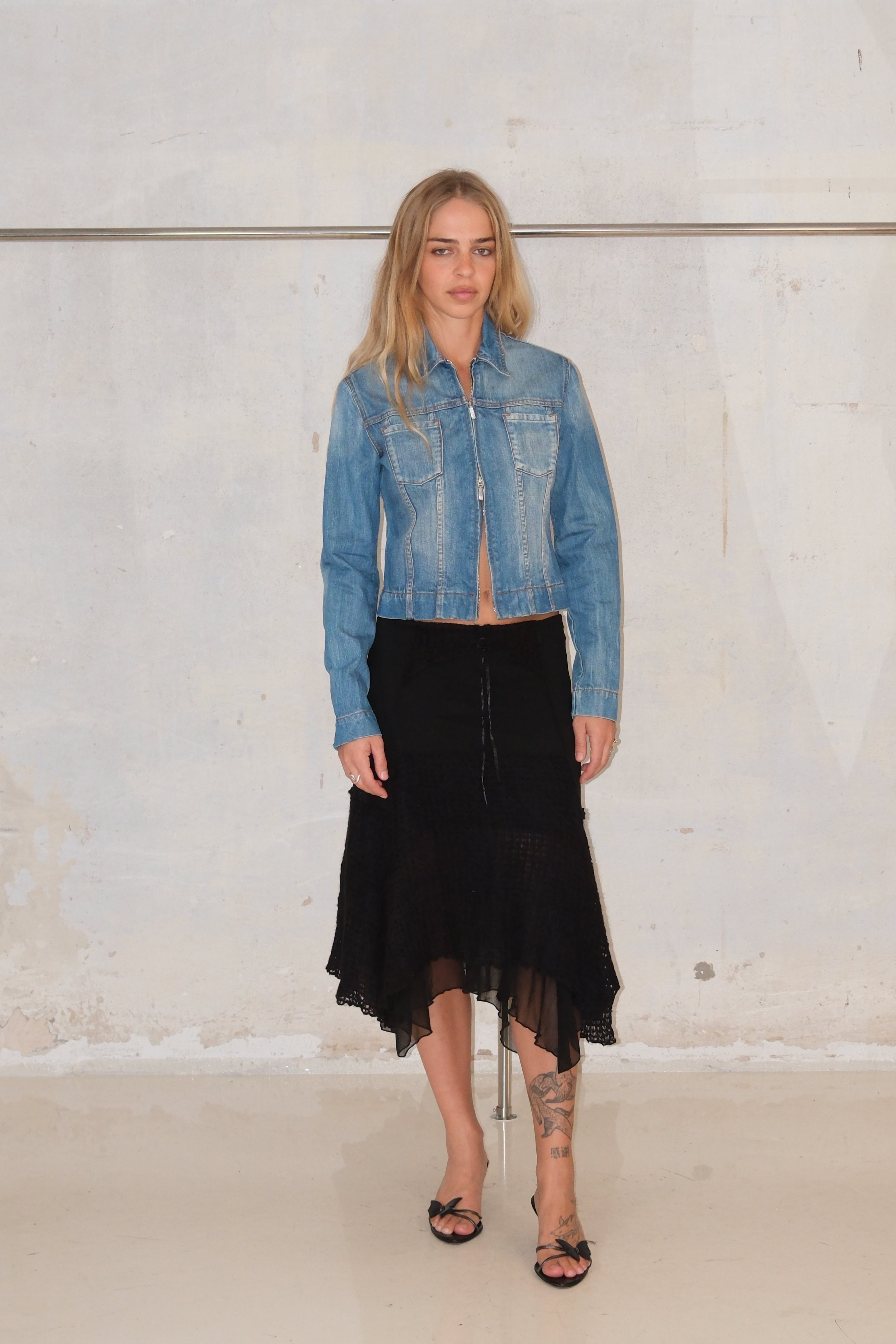 2 WAY ZIP DENIM CLASSIC JACKET