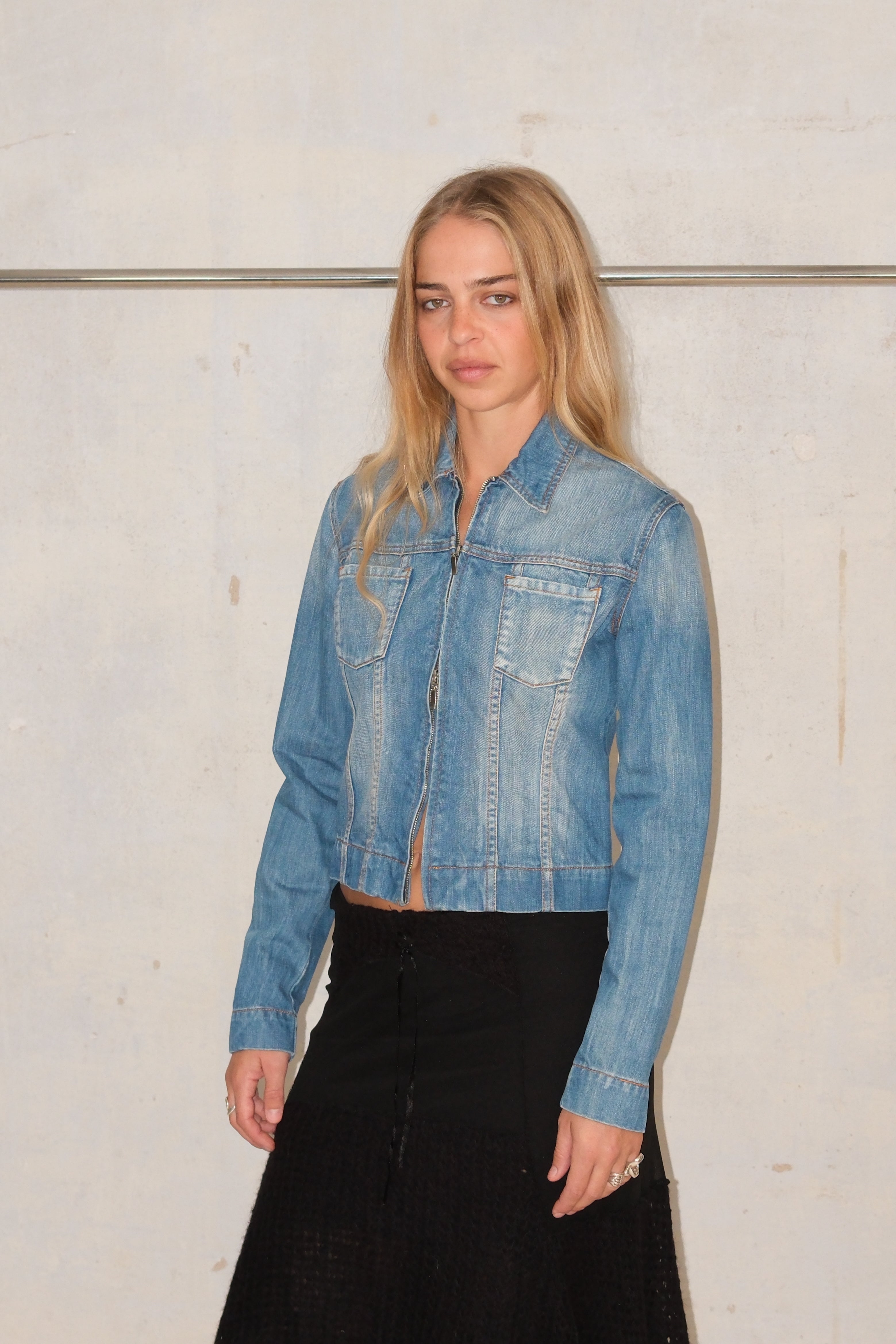 2 WAY ZIP DENIM CLASSIC JACKET