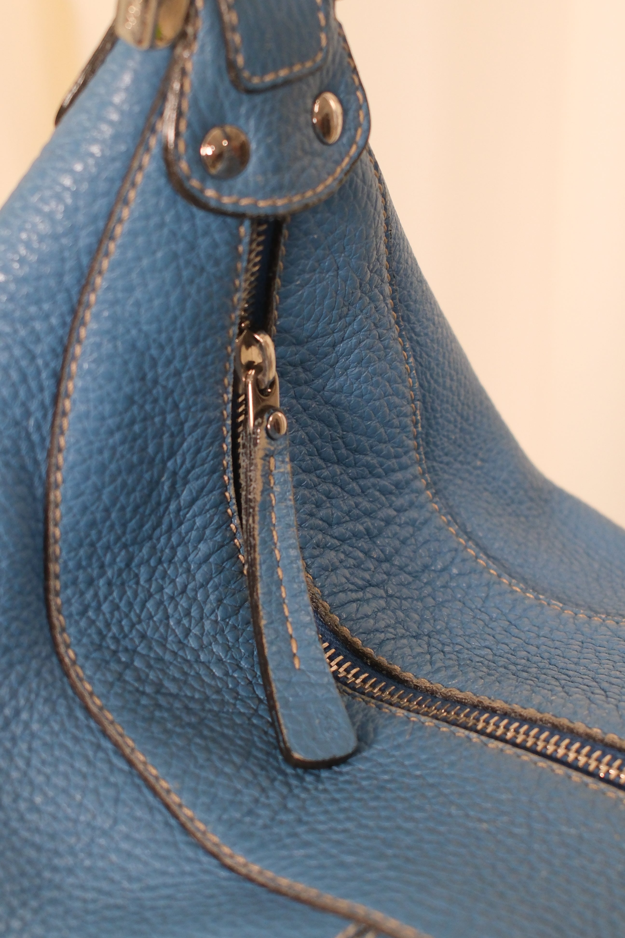 Tod’s Sporty Blue Leather Bag