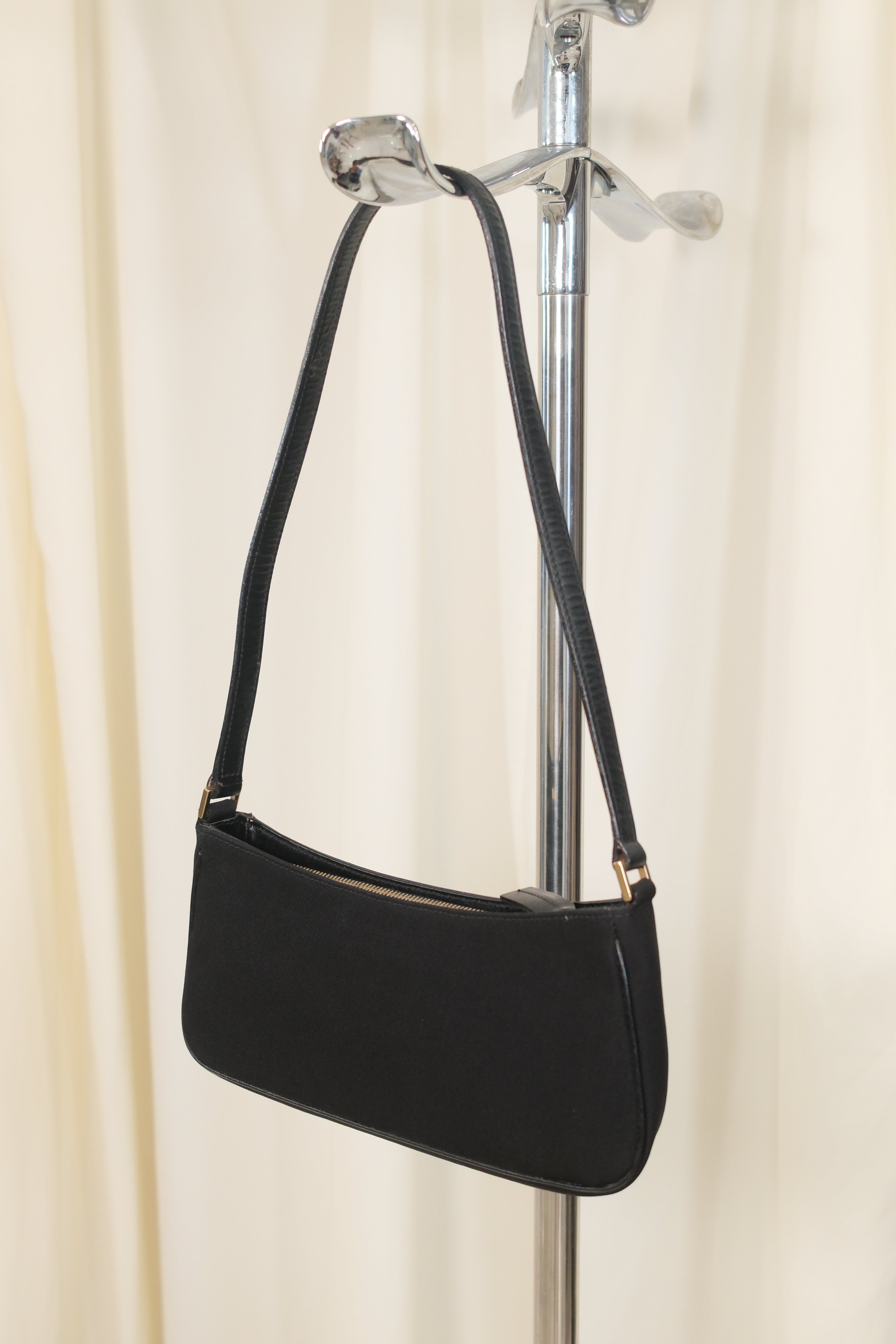 Max Mara Classic Leather and Canvas Bag