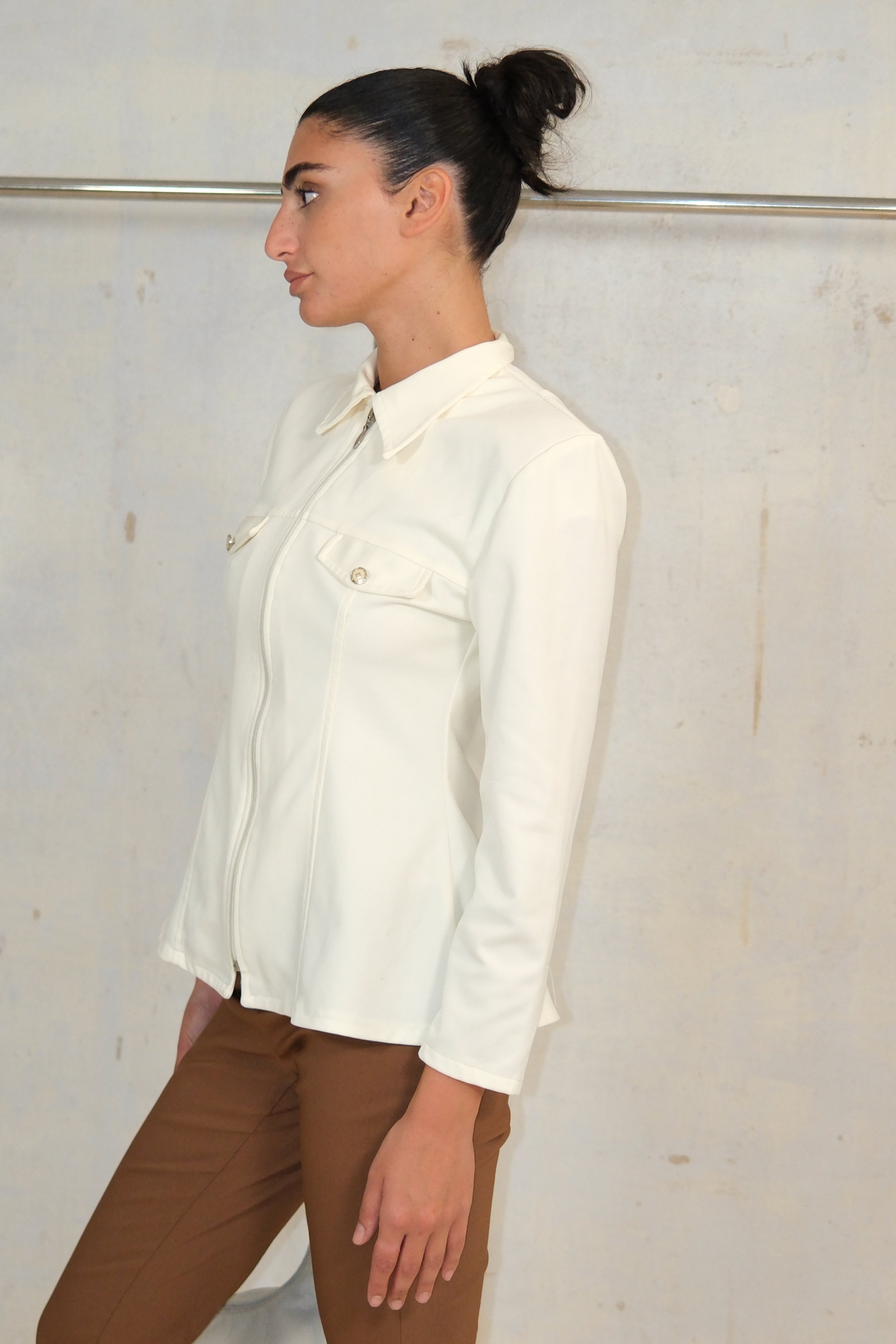 PIERRE CARDIN LIGHT YELLOW TAILORED TOP