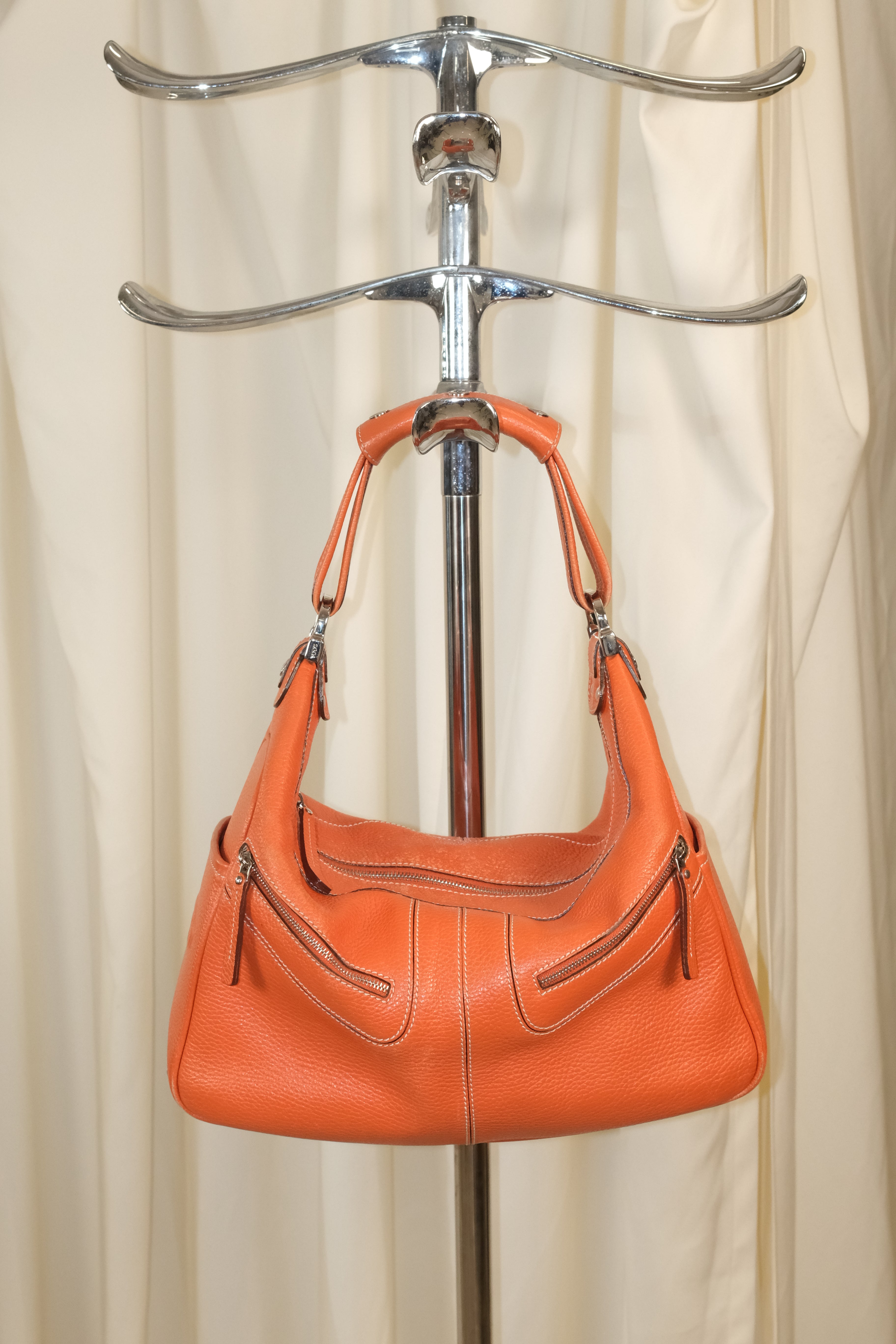 Tod’s Sporty Orange Leather Bag