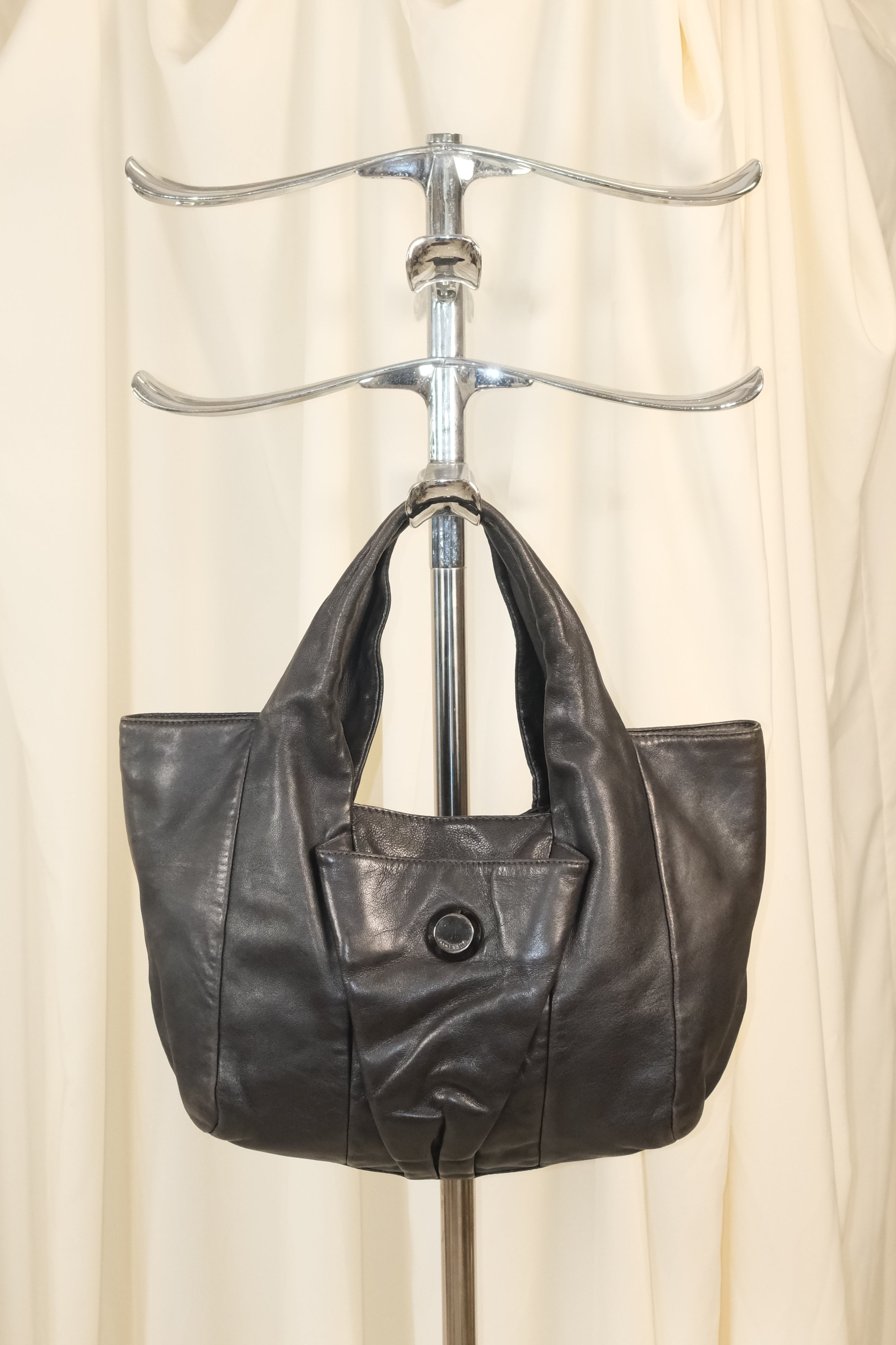 Coccinelle Soft Black Leather shoulder Bag