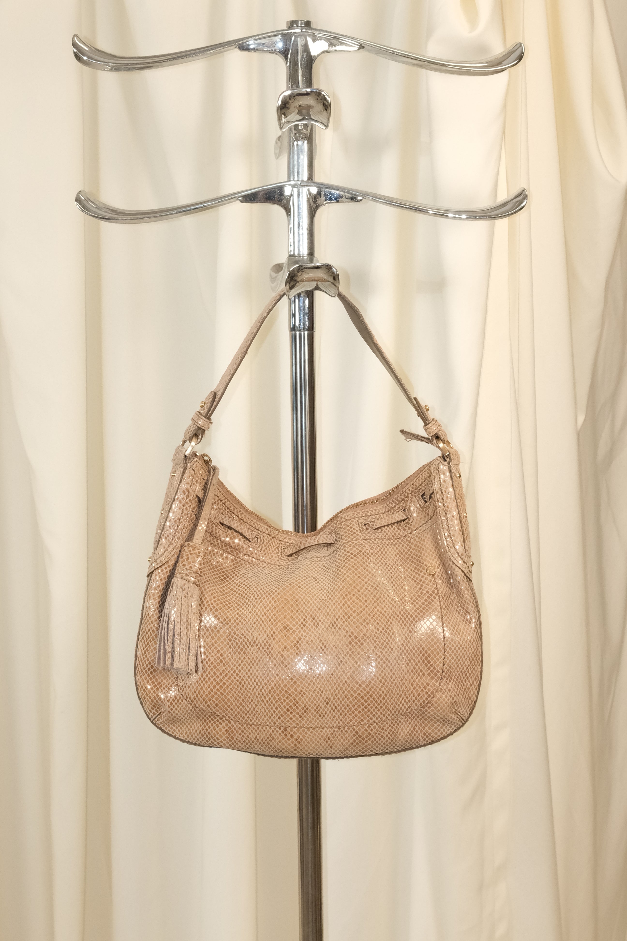 Cole Haan python textured leather sholder Bag