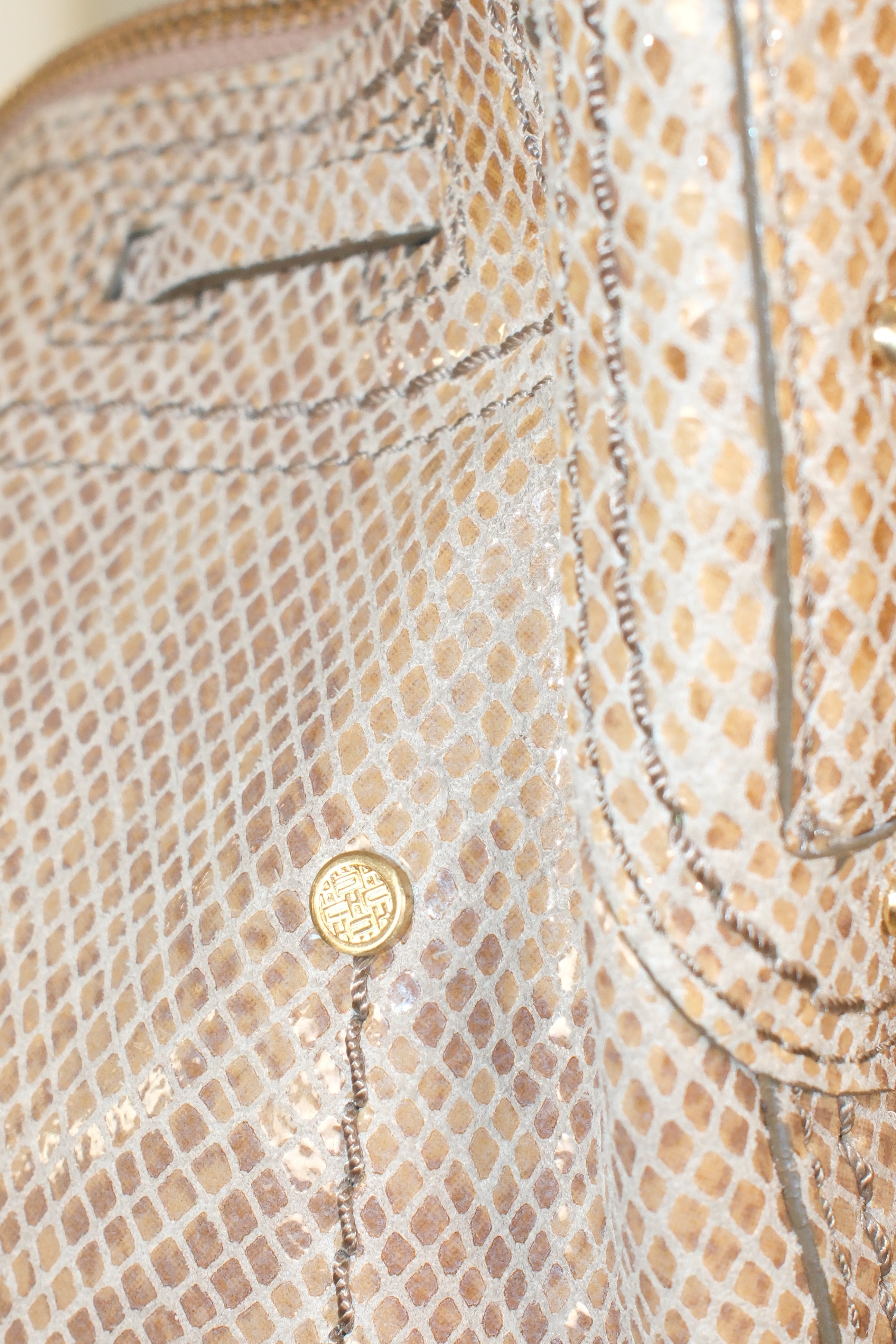 Cole Haan python textured leather sholder Bag
