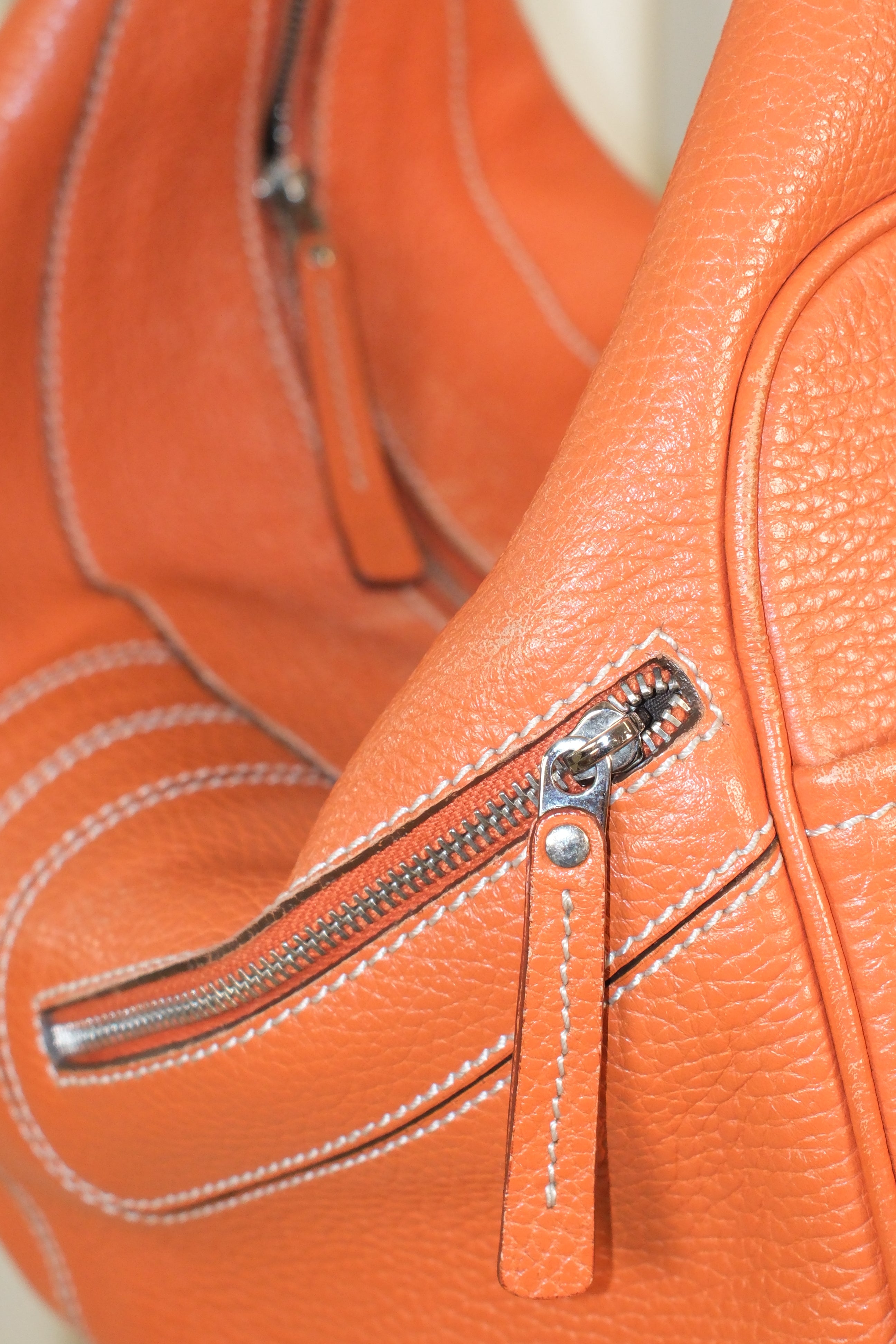 Tod’s Sporty Orange Leather Bag