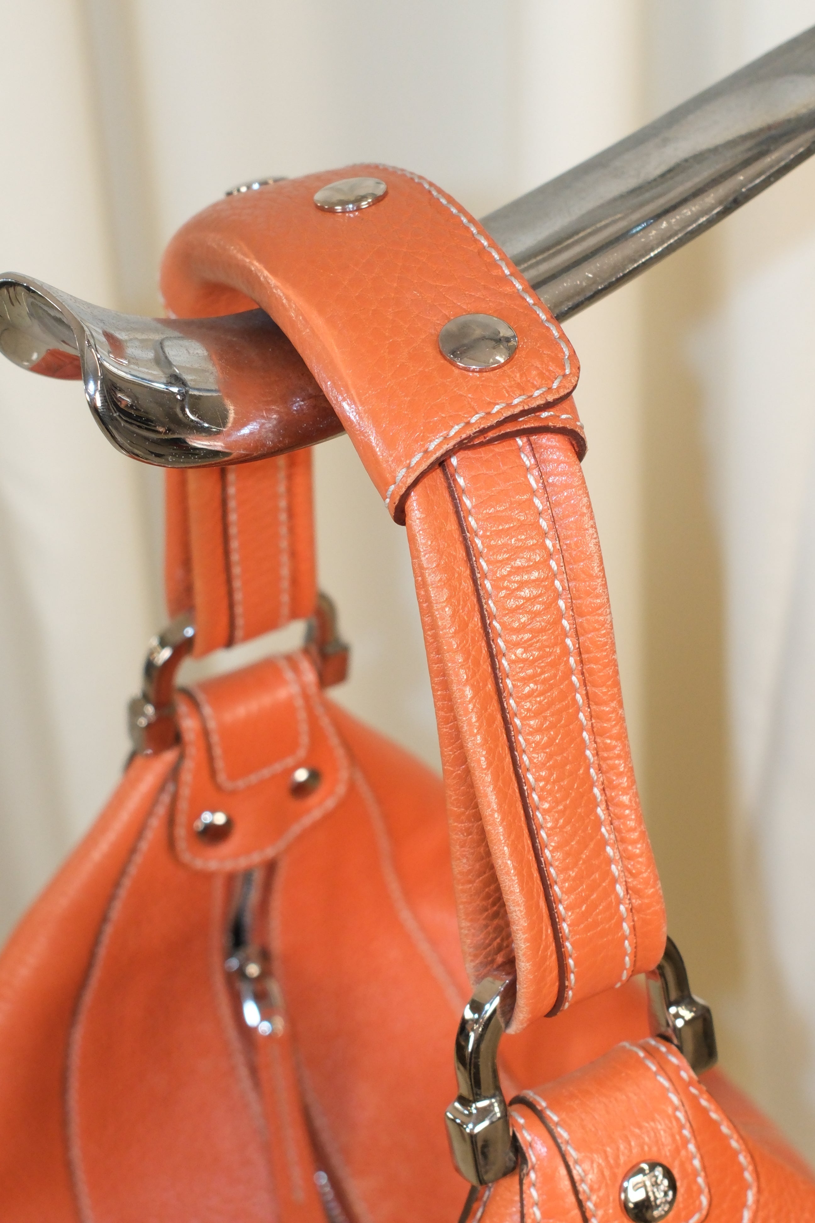 Tod’s Sporty Orange Leather Bag