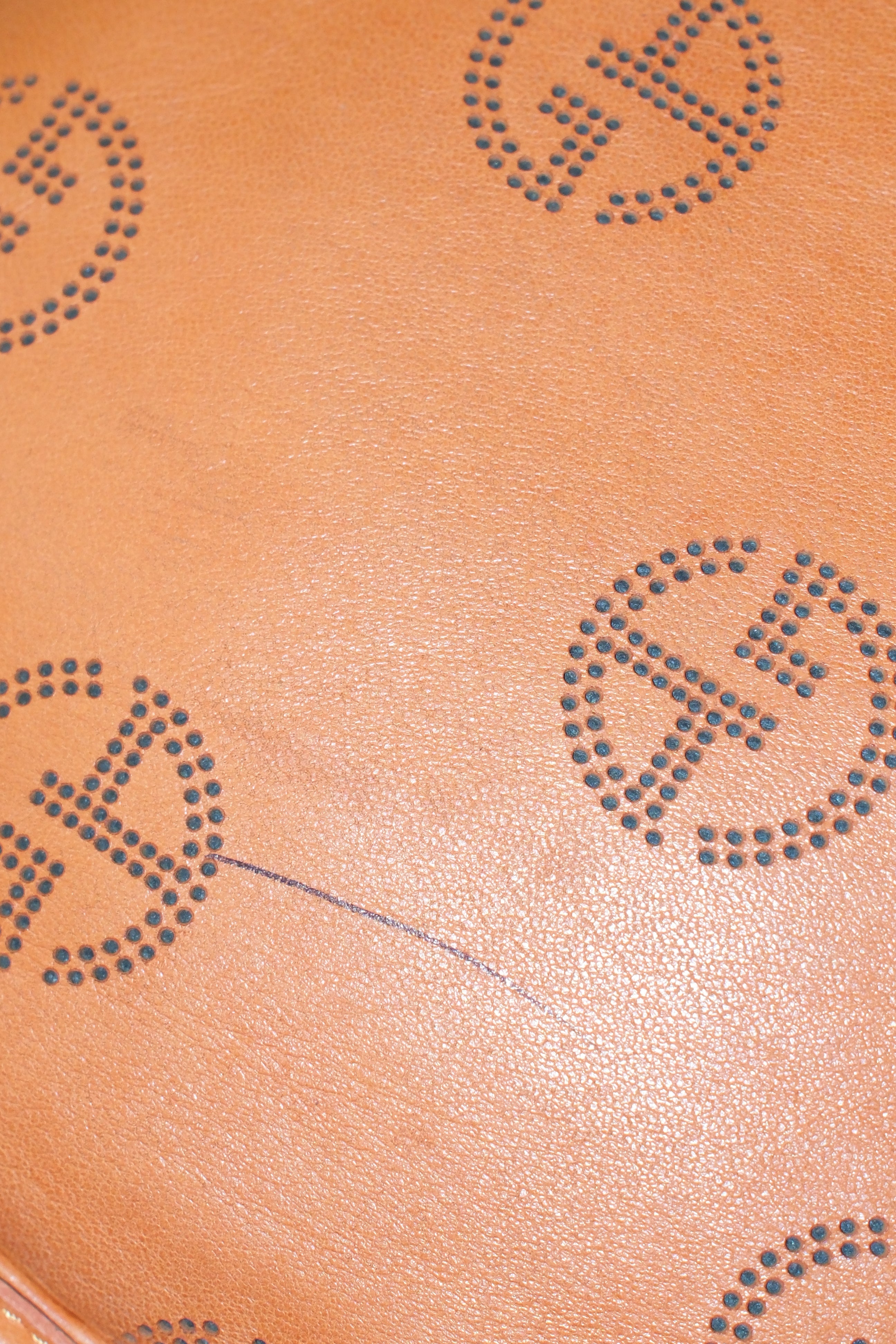 Giorgio Armani Orange Leather Moon Bag