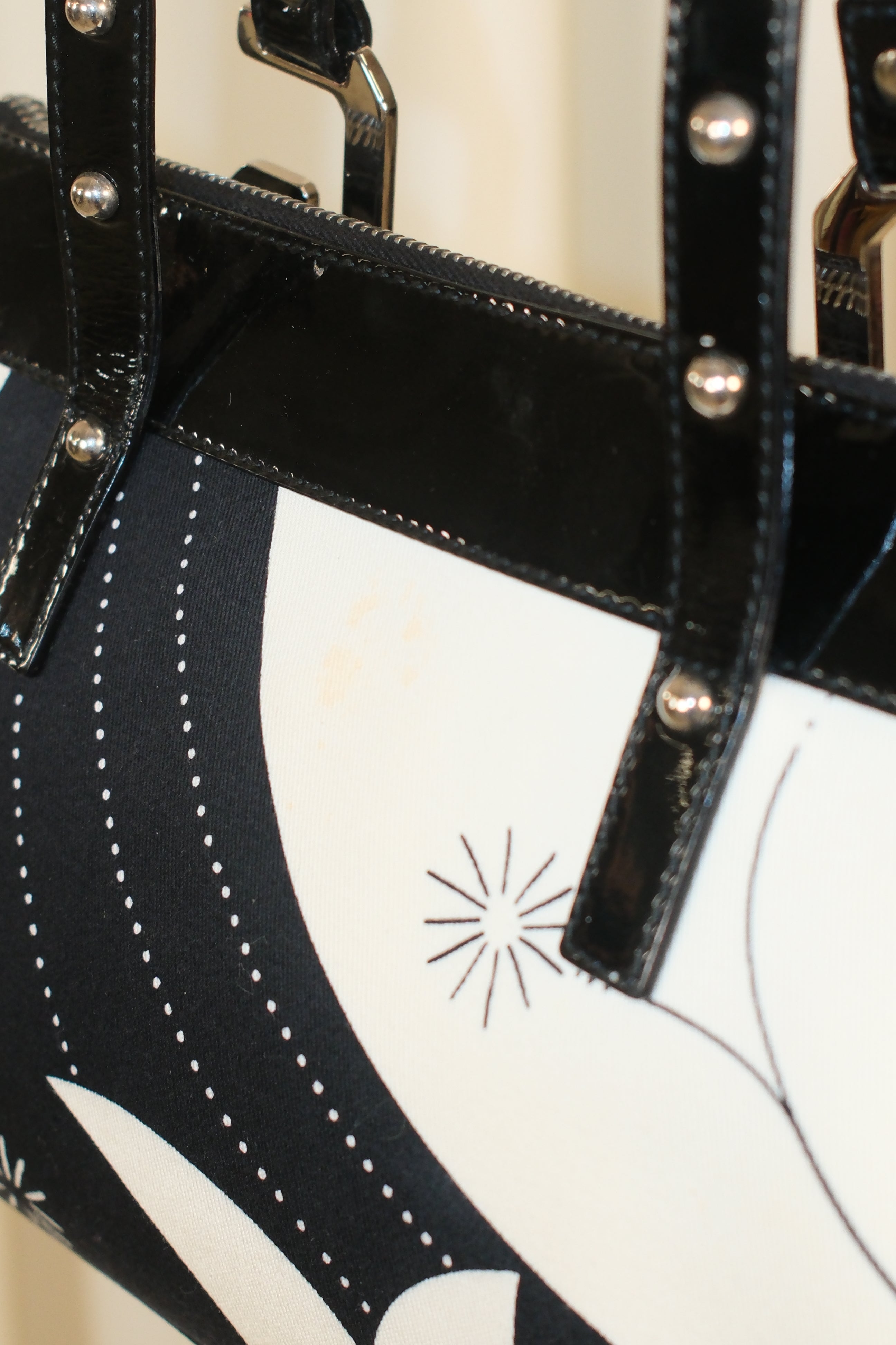 Dolce & Gabbana spring 2004 vinyl and printed canvas shoulder bag