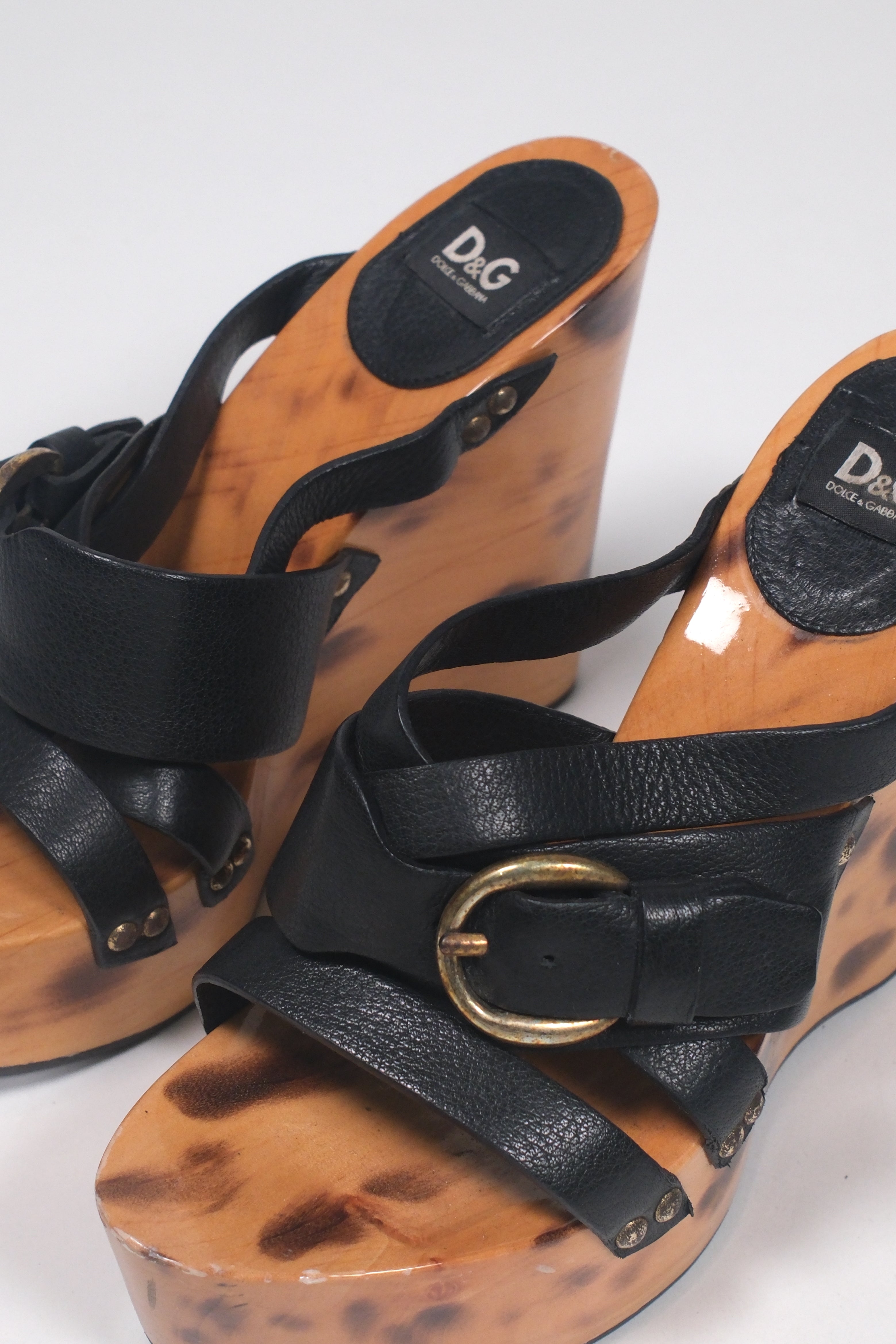 D&G Platform Wedge Sandals Size 36