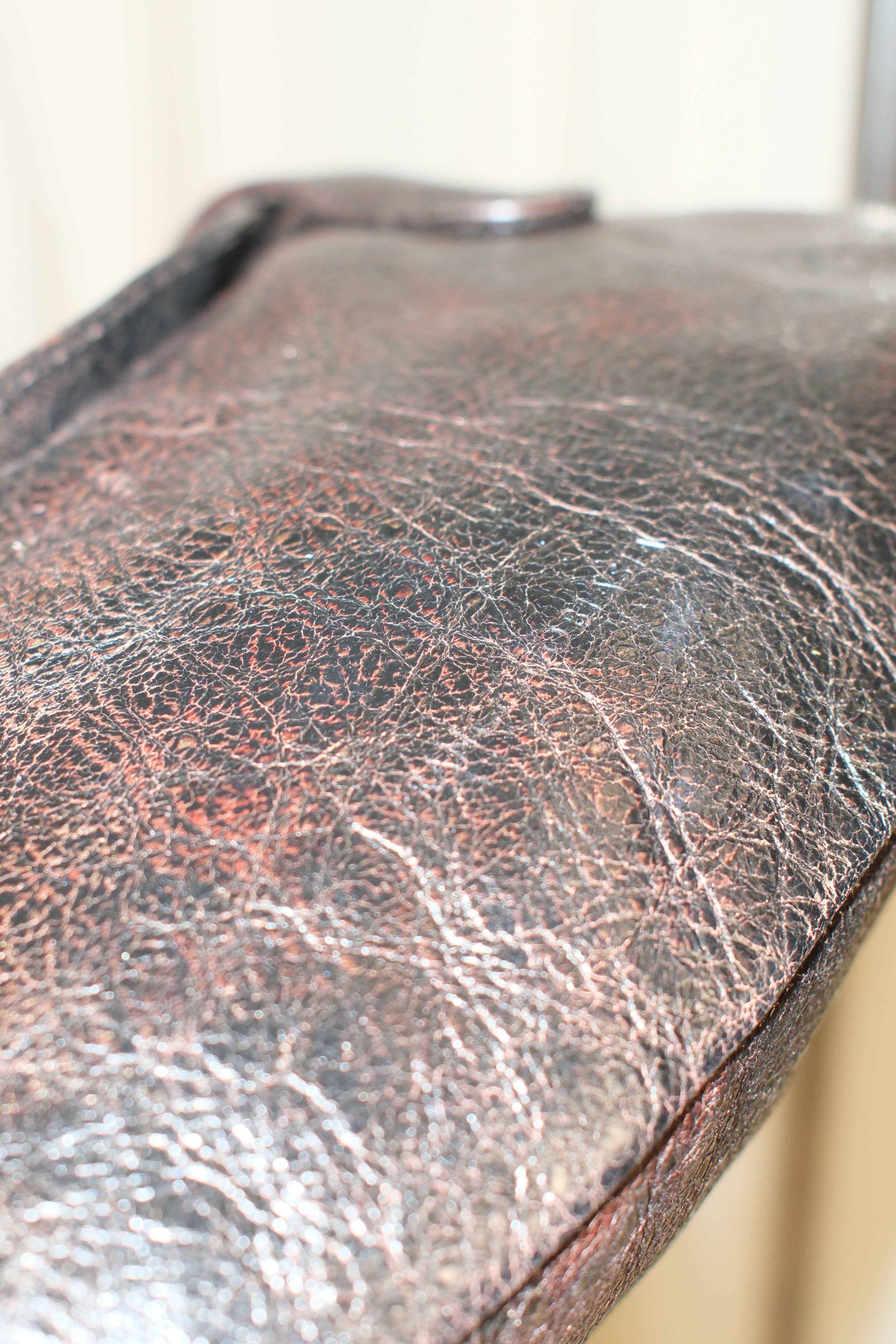 Francesco Biasia Brown Grunge Leather Bag
