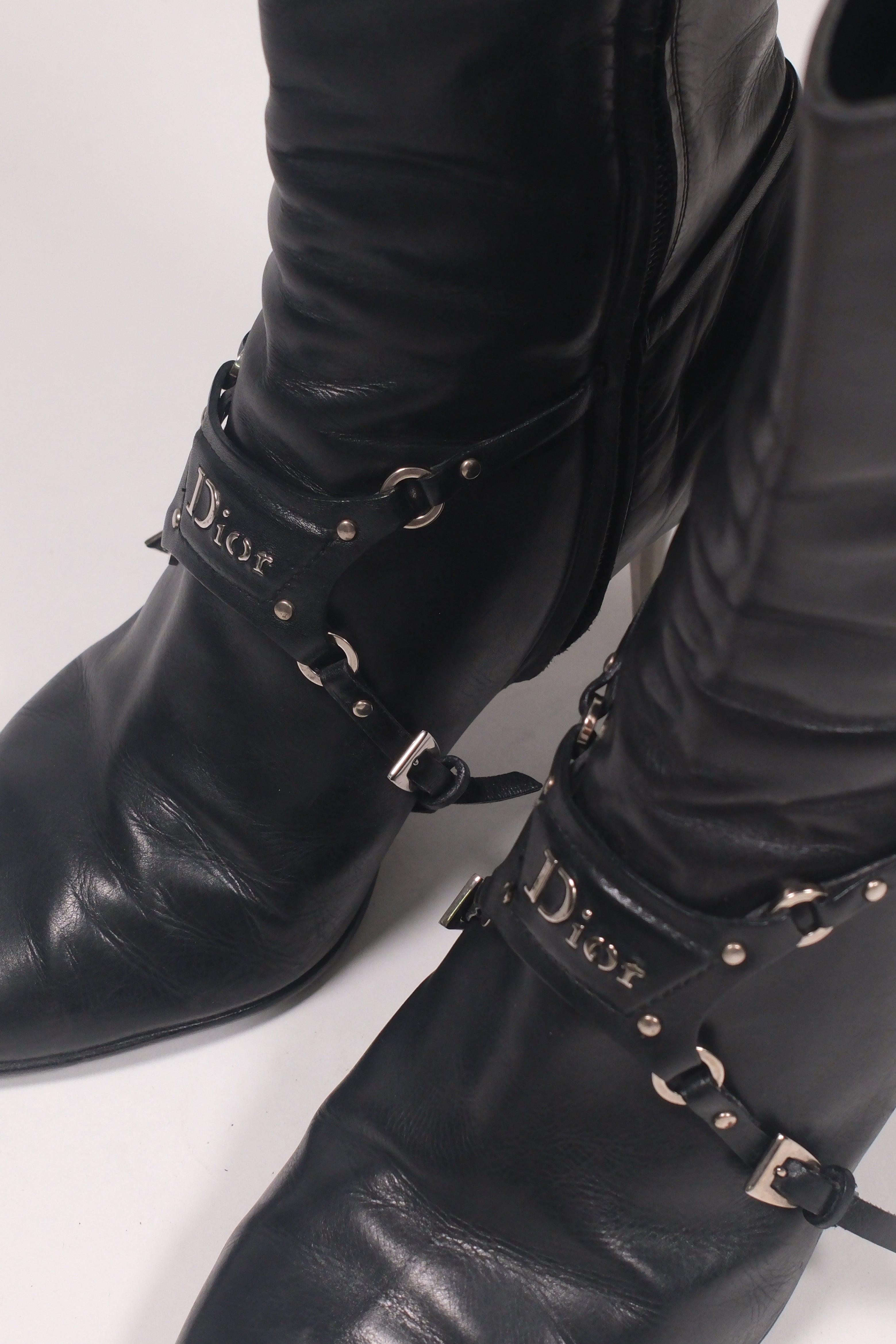 Dior Bondage Black Boots From Fall/Winter 2003 Size 40