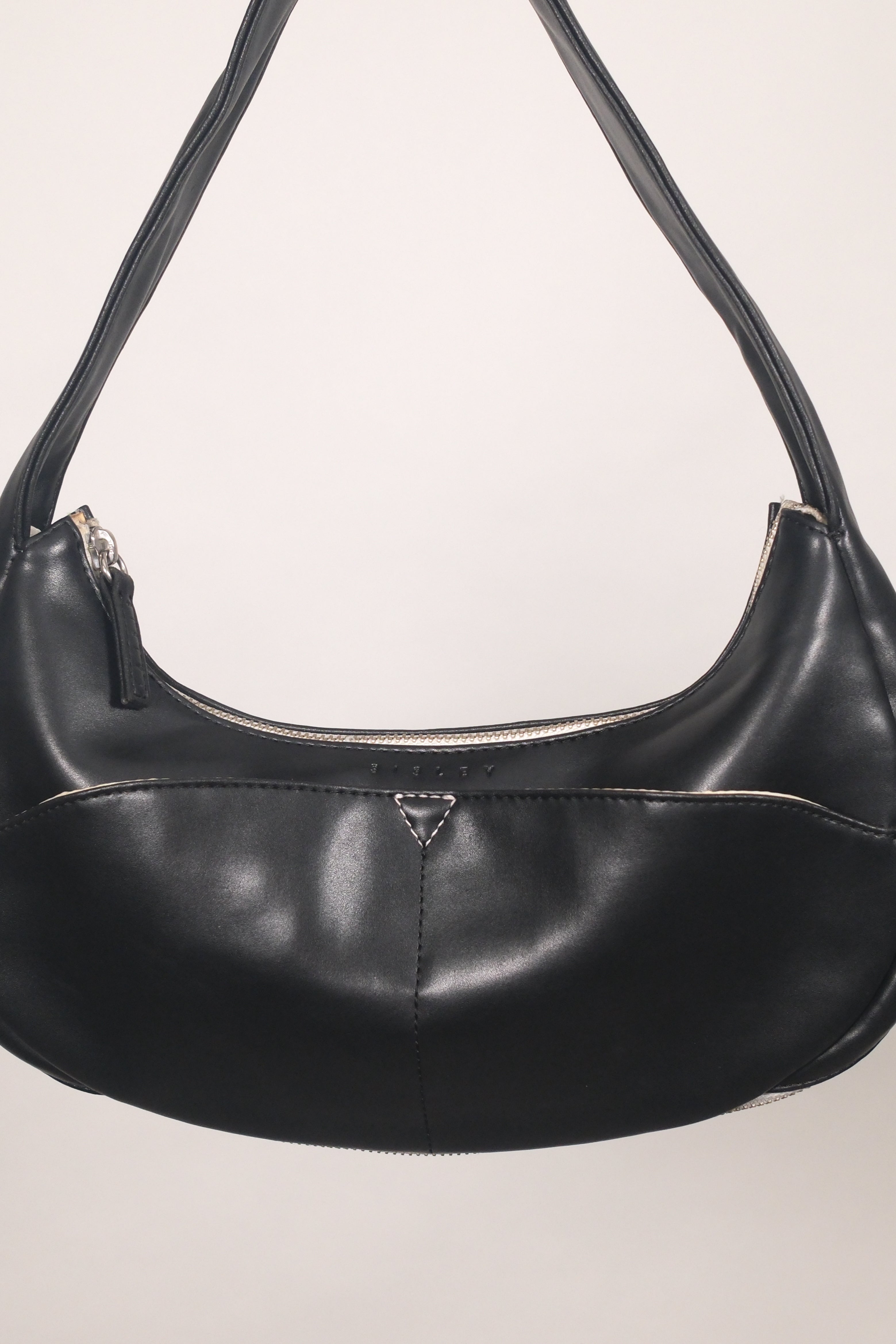 Sisley Black Mini Shoulder Bag With Zippers