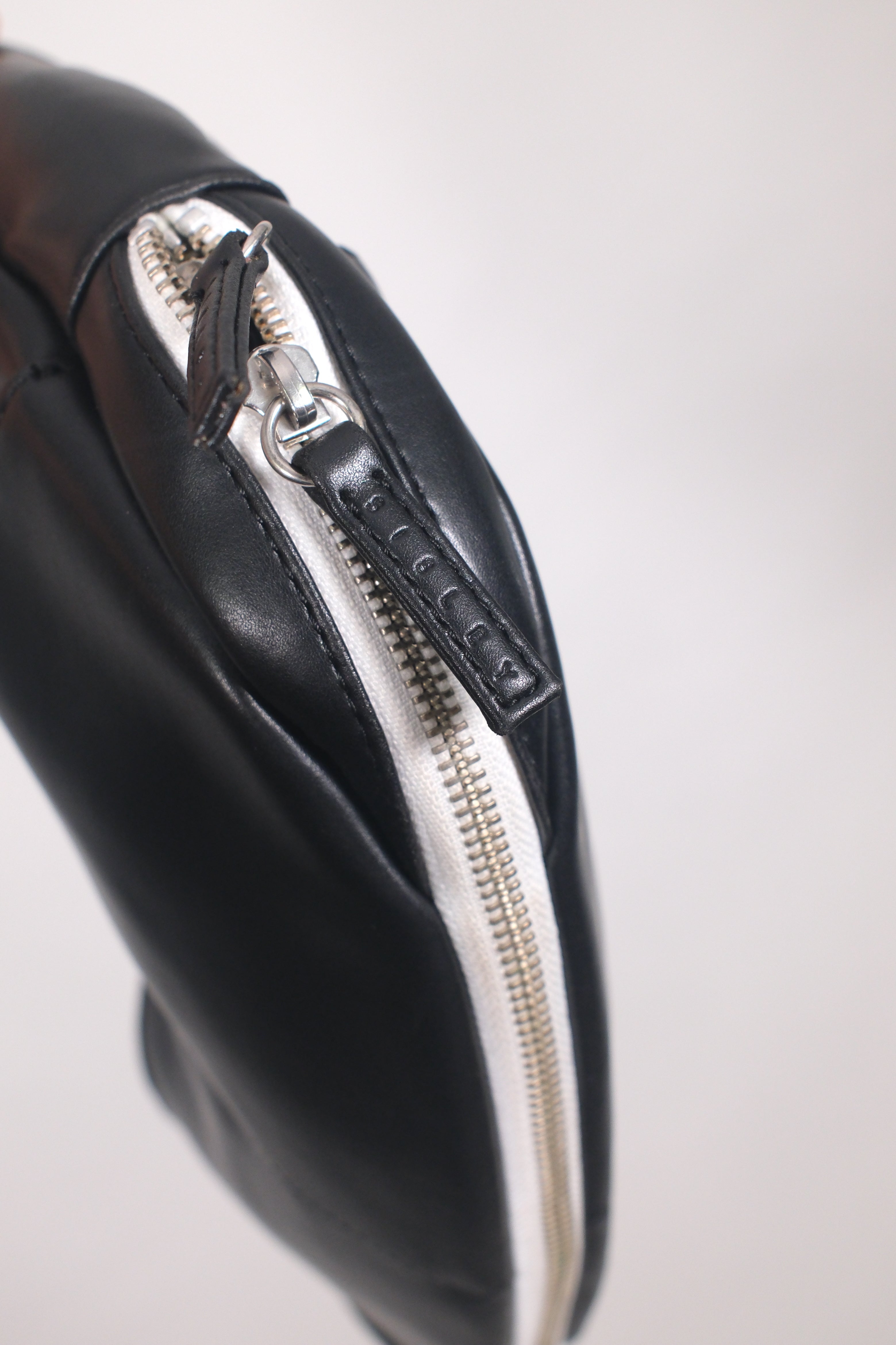 Sisley Black Mini Shoulder Bag With Zippers