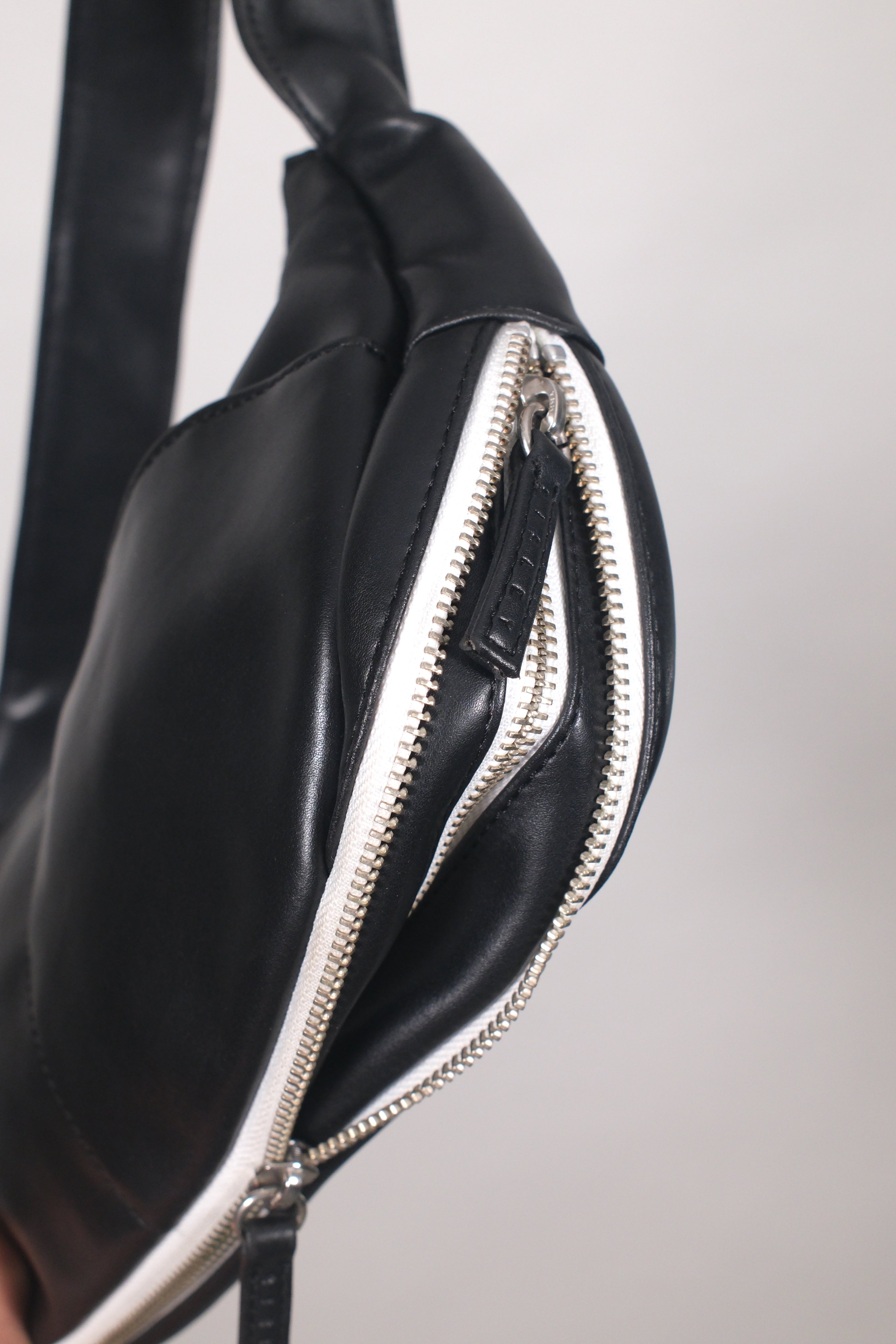 Sisley Black Mini Shoulder Bag With Zippers