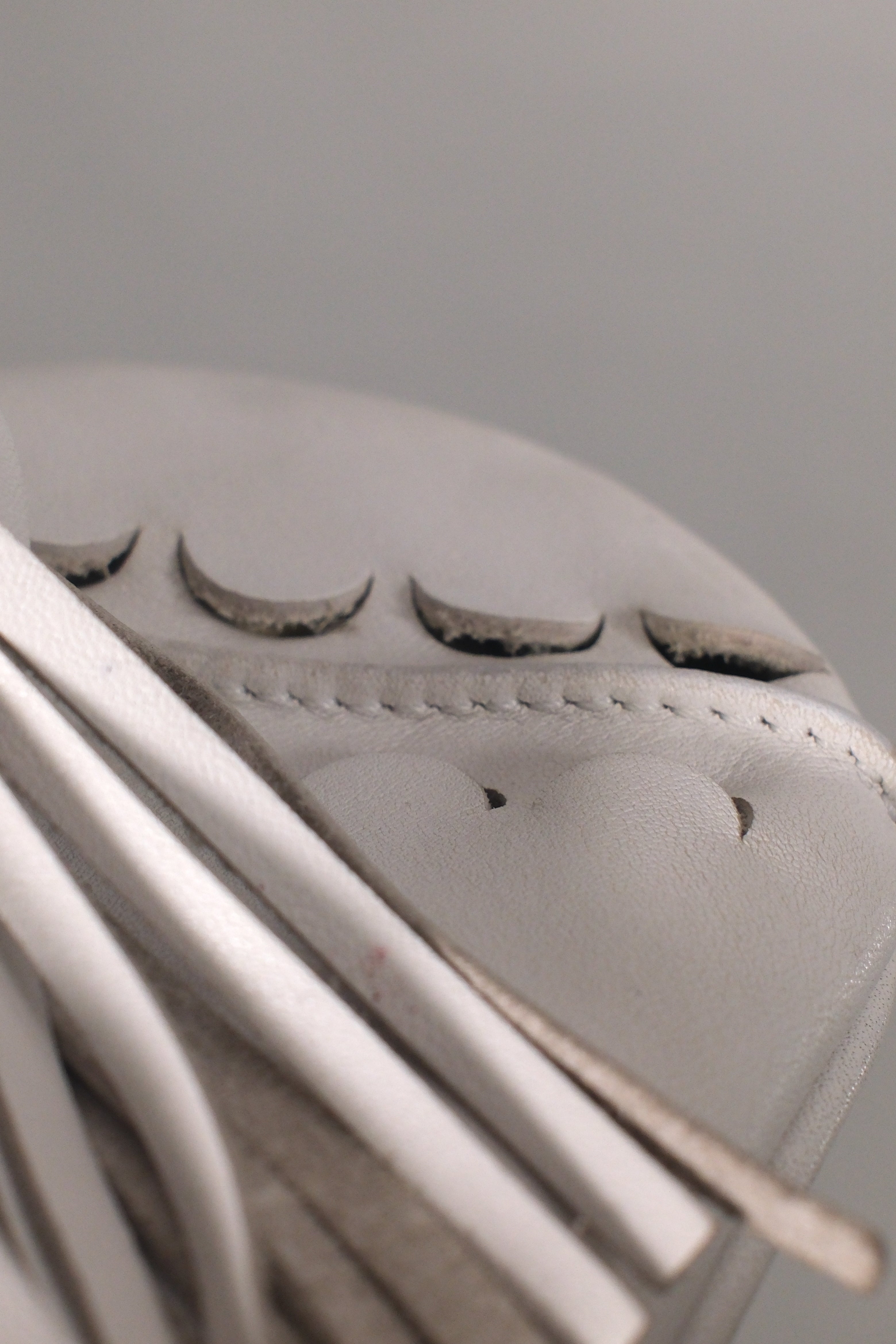 Coccinelle White Leather Shoulder Bag with Details