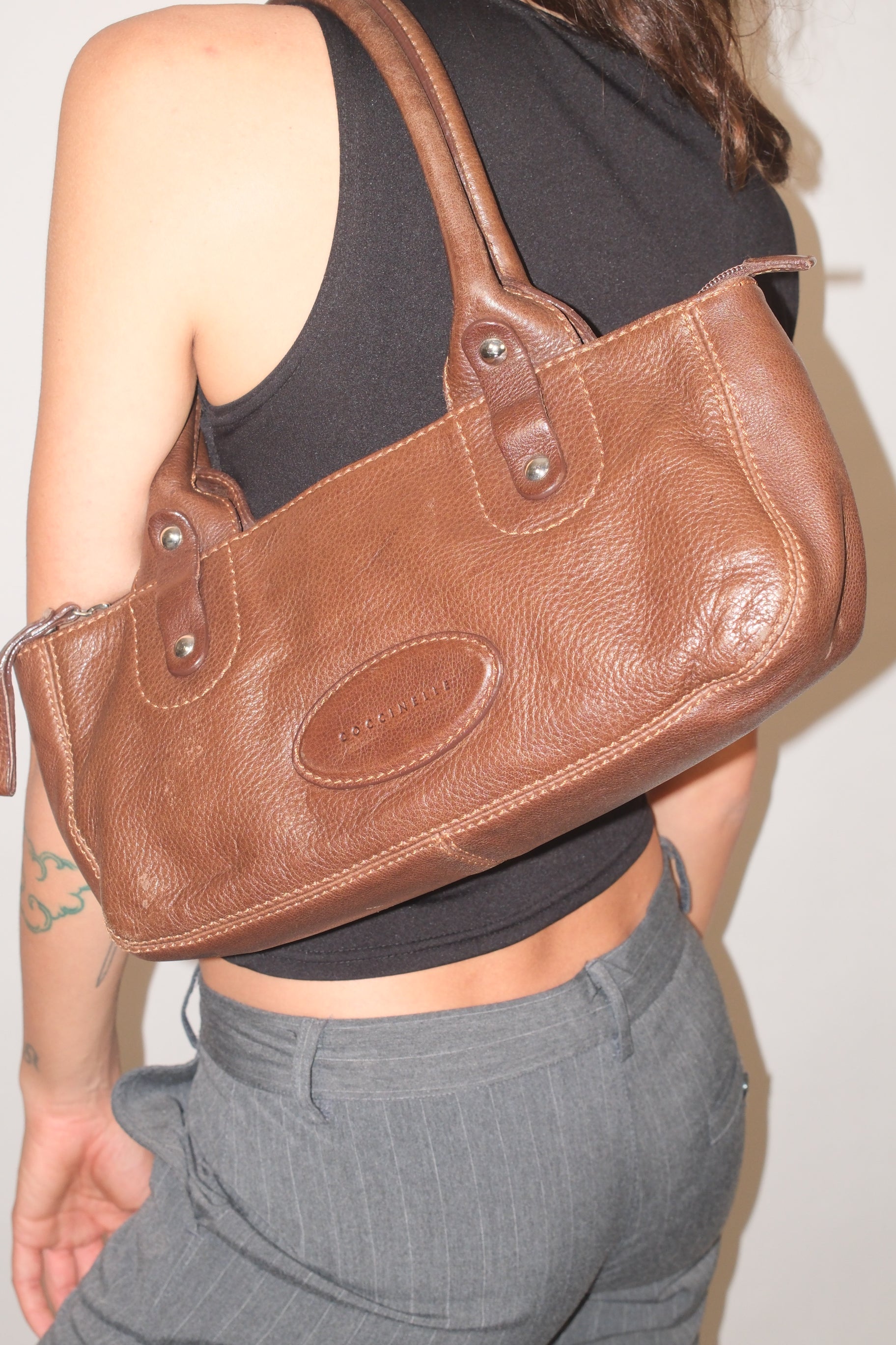Coccinelle Brown Leather Shoulder Bag