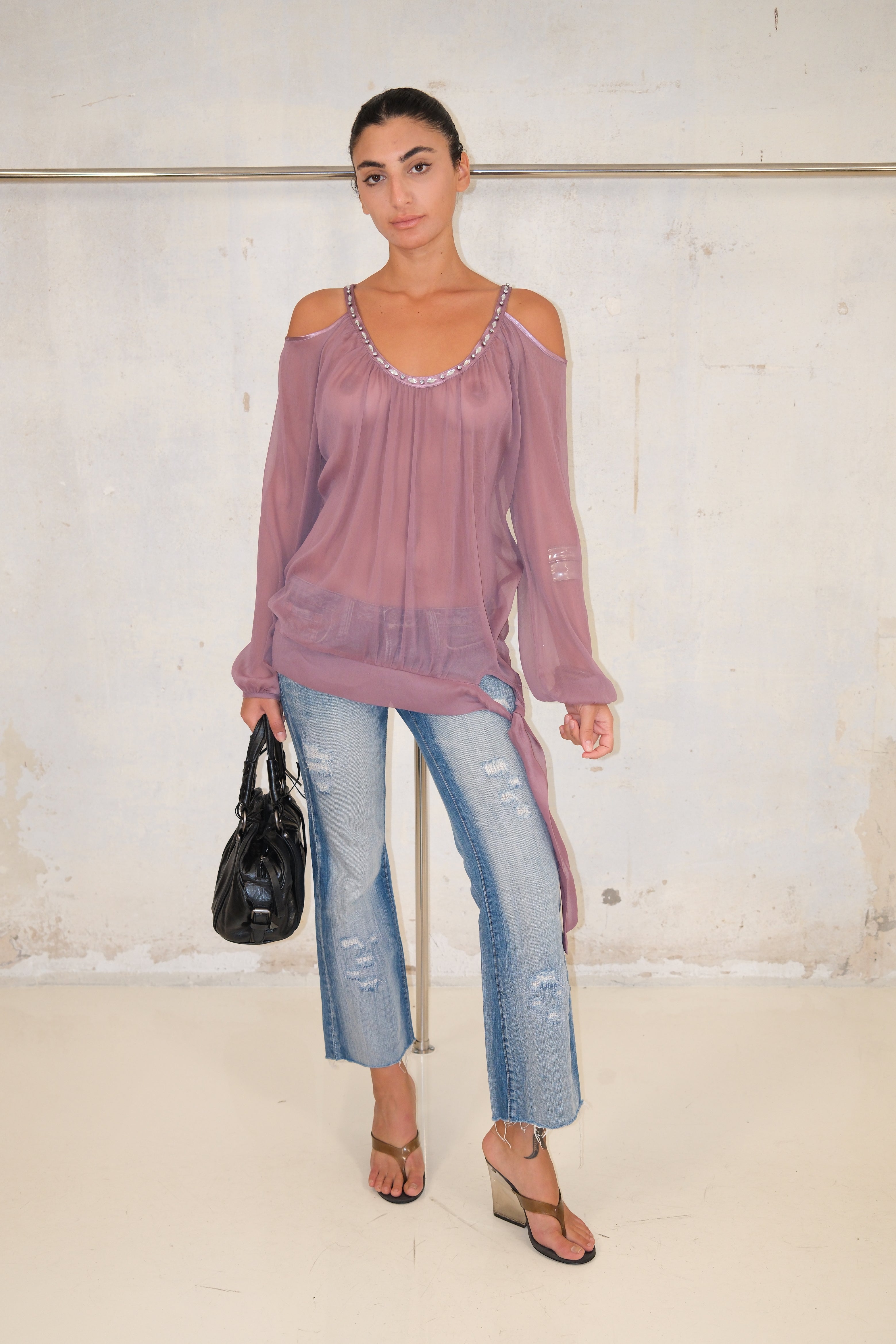 Purple Sheer Unique Top