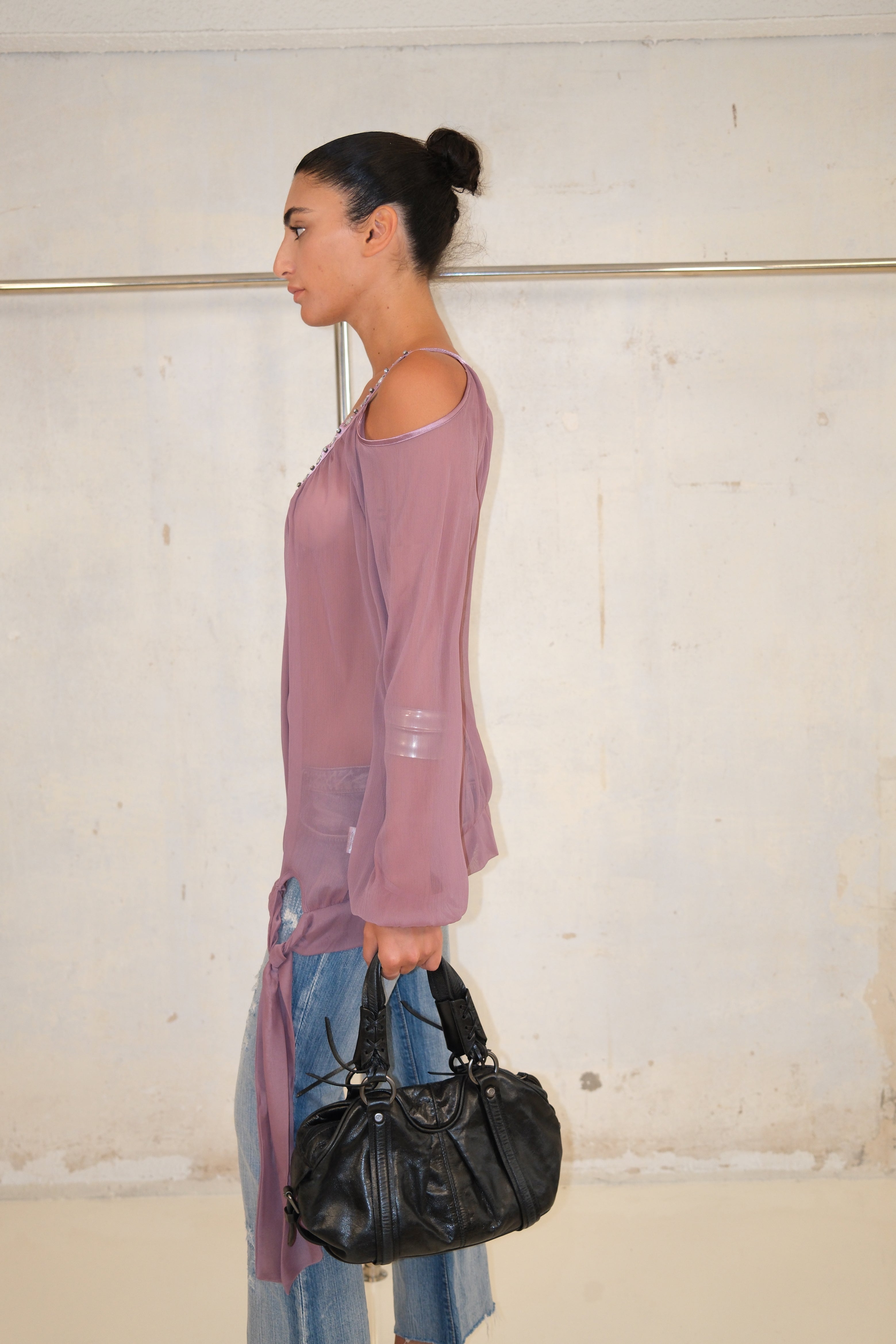 Purple Sheer Unique Top