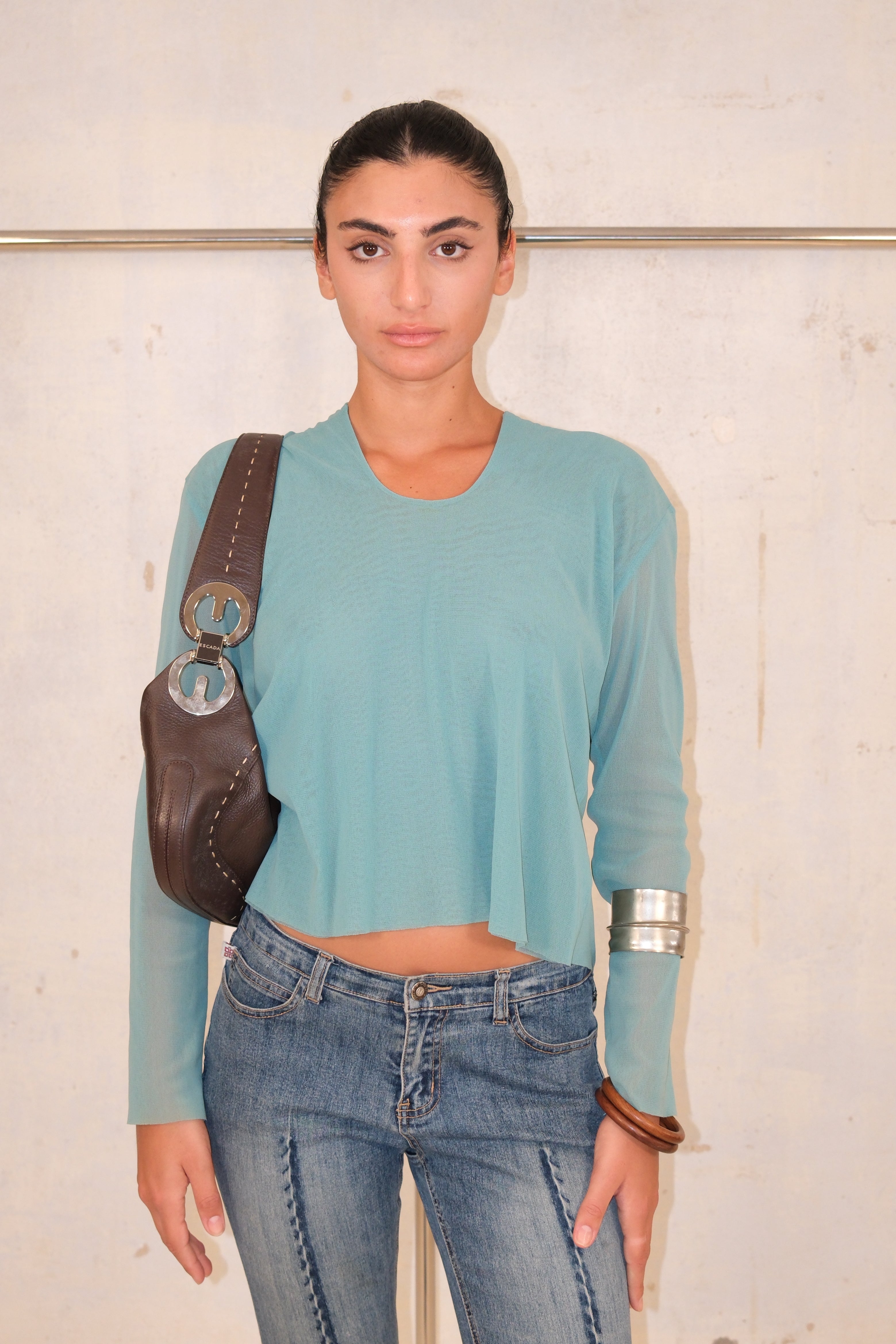 Long Turquoise Hoodie Top