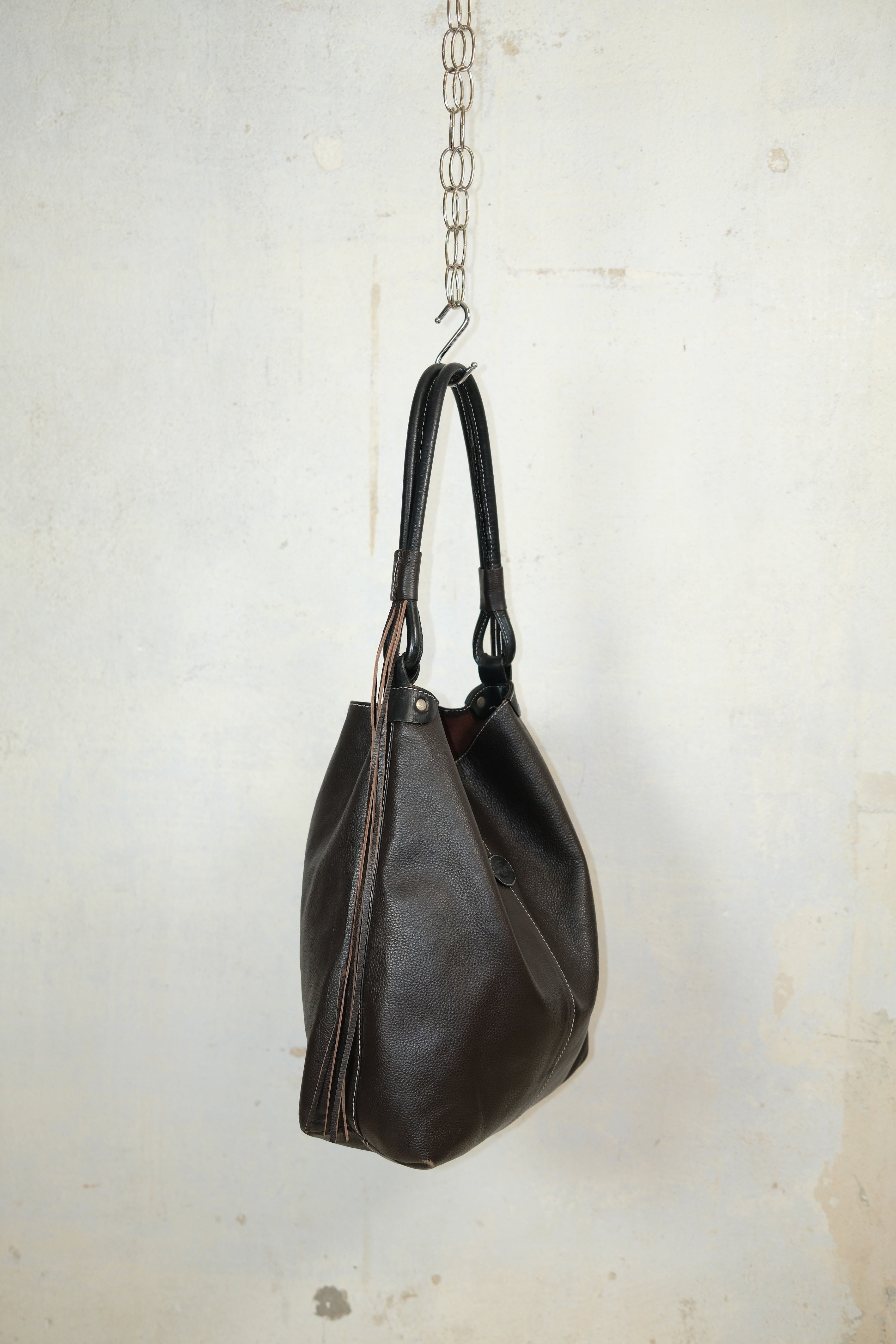 TOD’S LARGE BROWN LEATHER TOTE BAG