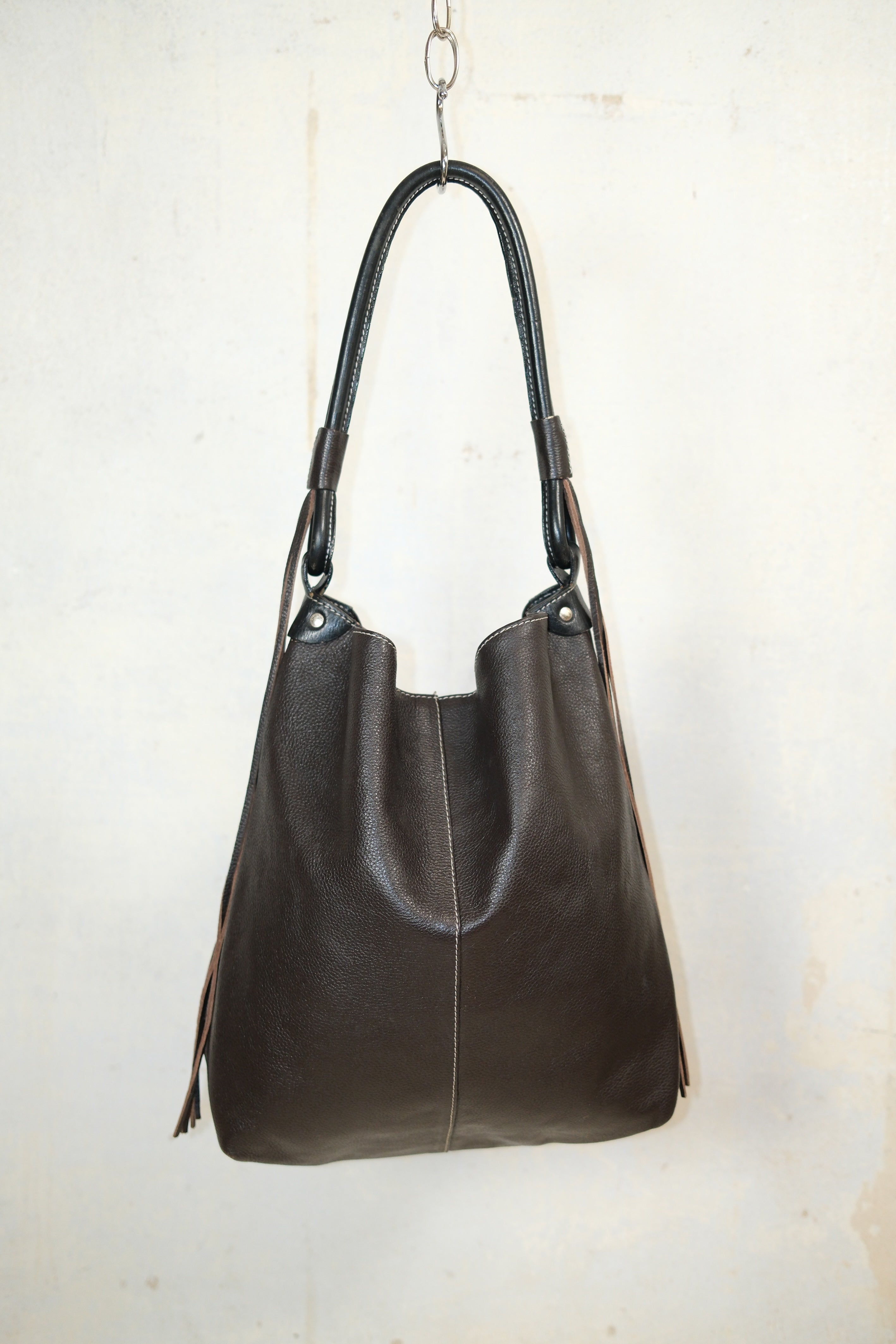 TOD’S LARGE BROWN LEATHER TOTE BAG