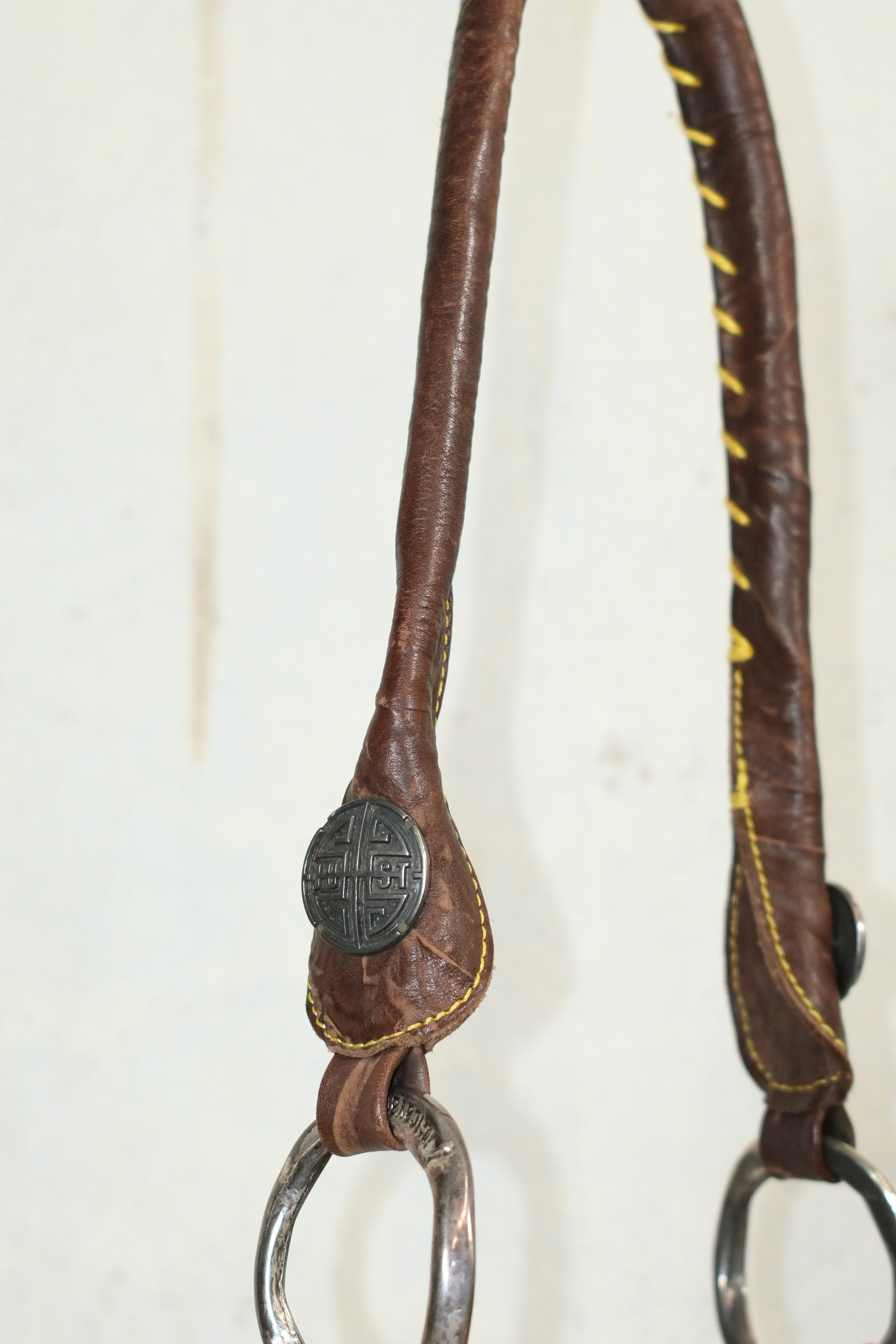 JUST CAVALLI STITCHED LEATHER BAG