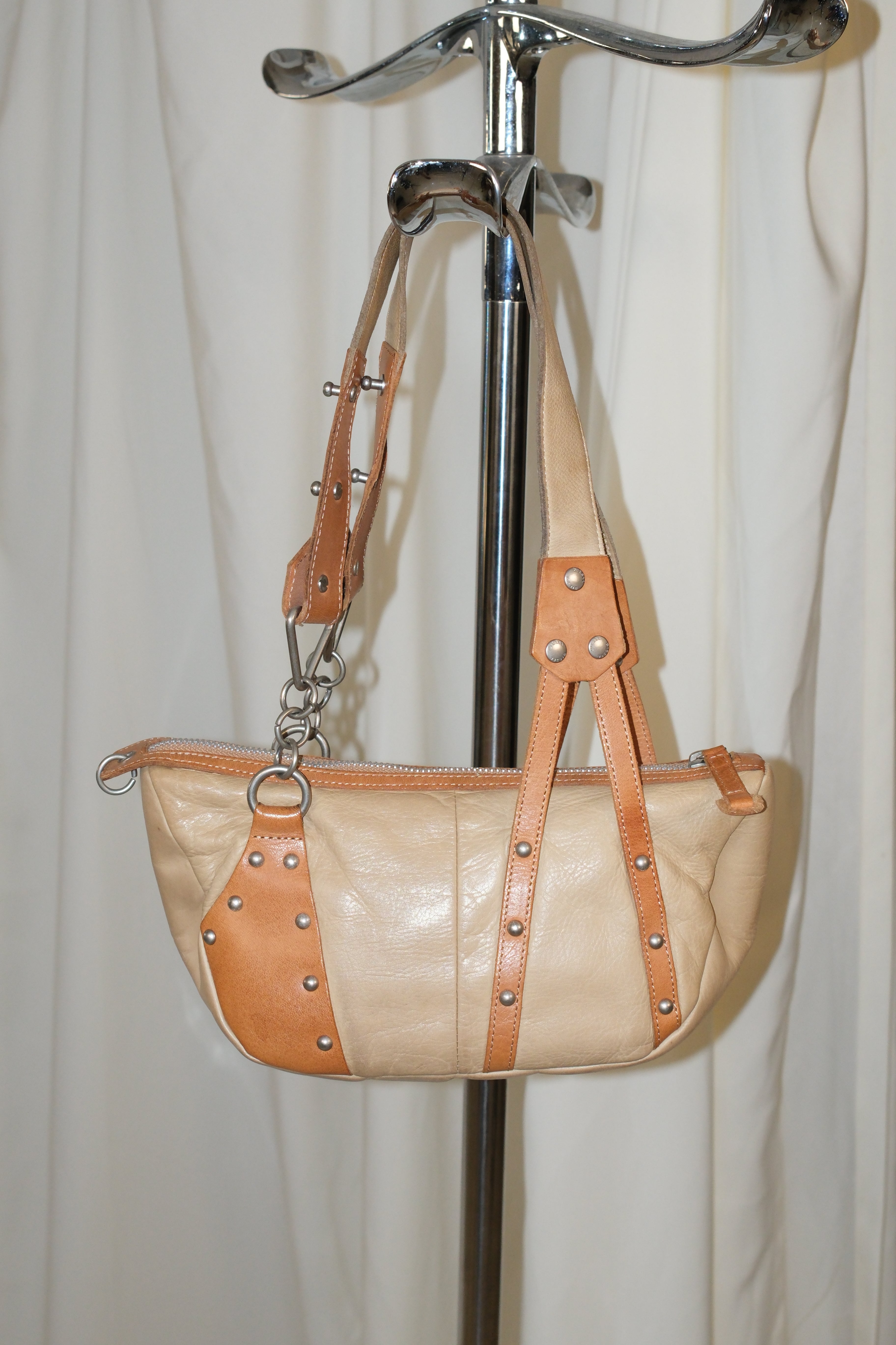 Rare early 2005 Diesel Leather And Fur Militants Shoulder Bag